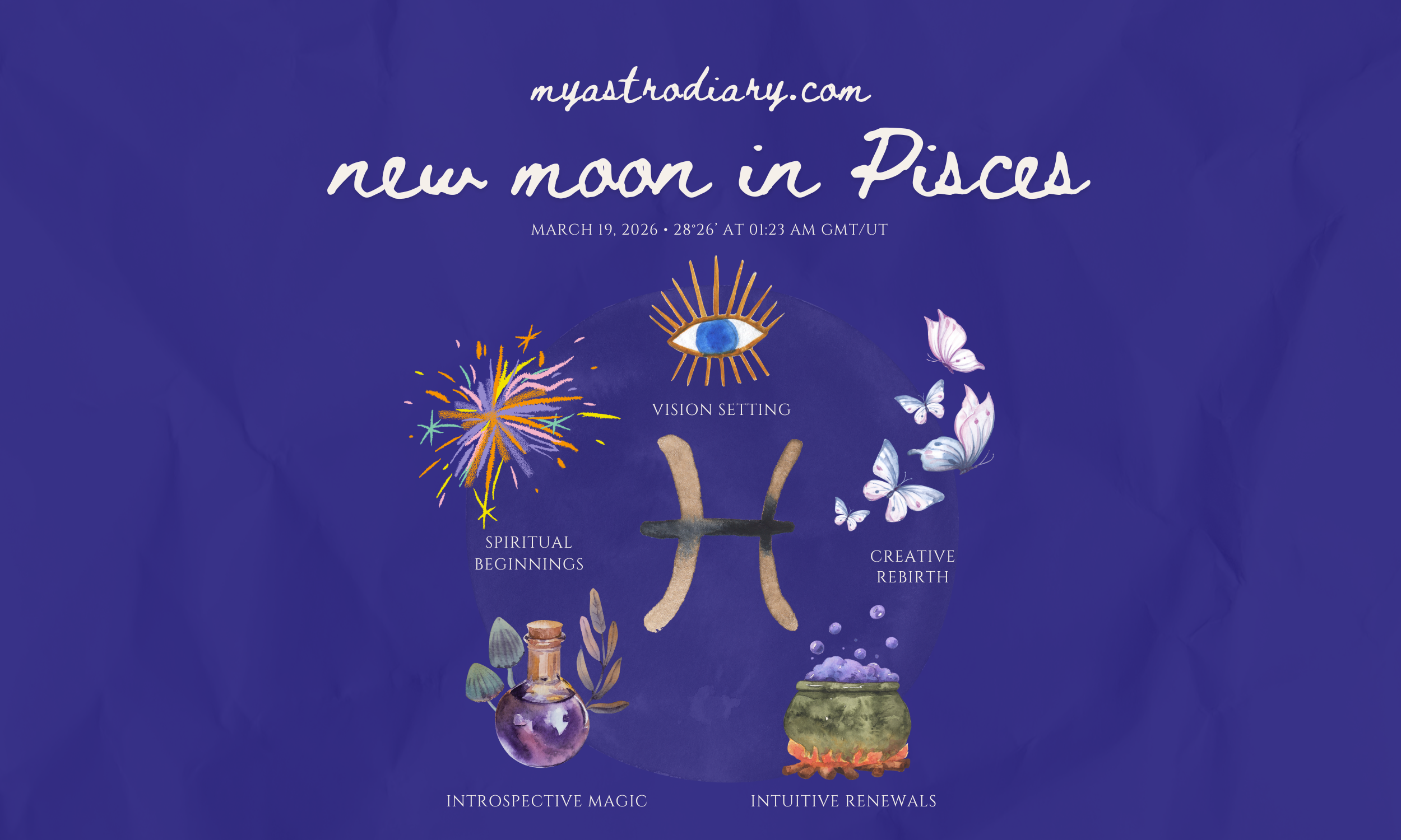 New Moon in Pisces 2026 for All Rising Signs — My Astro Diaries ...