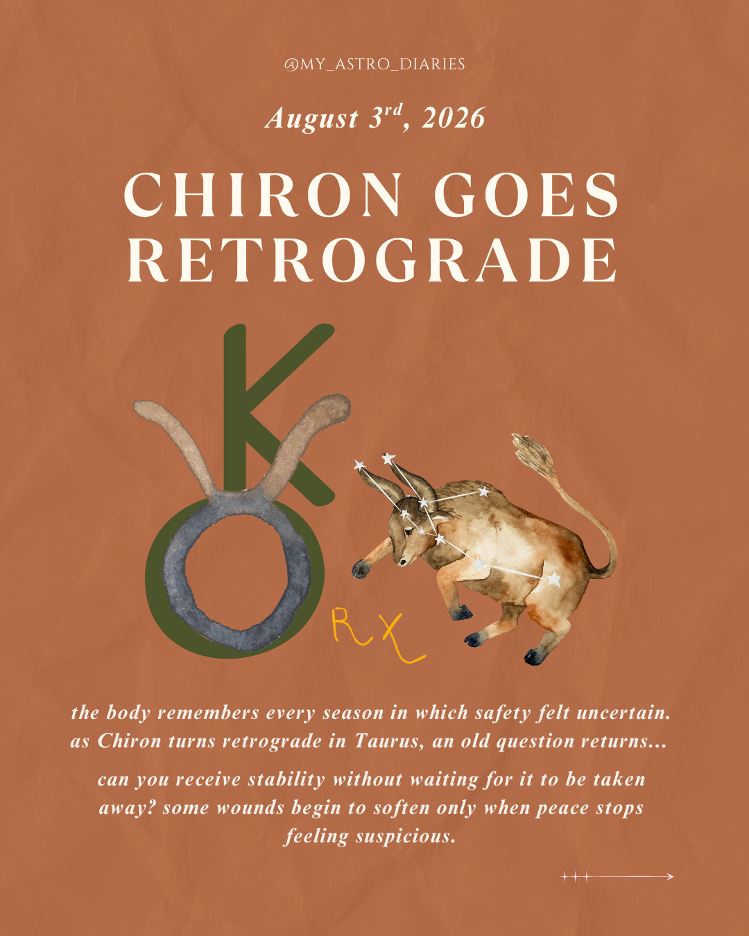 Chiron retrograde in taurus 2026