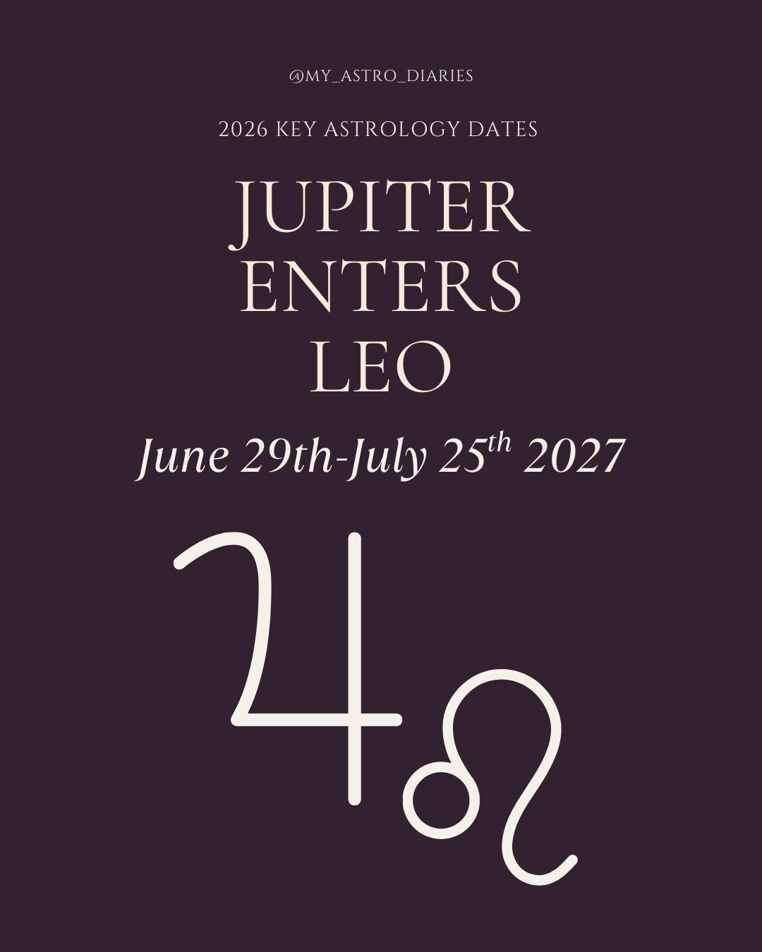 Jupiter in Leo 2026 Astrology