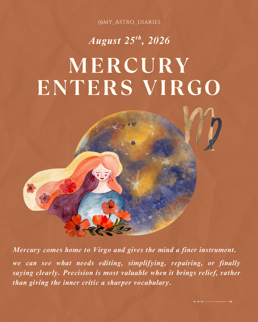 August astrology forecast 2026  Mercury Enters Virgo