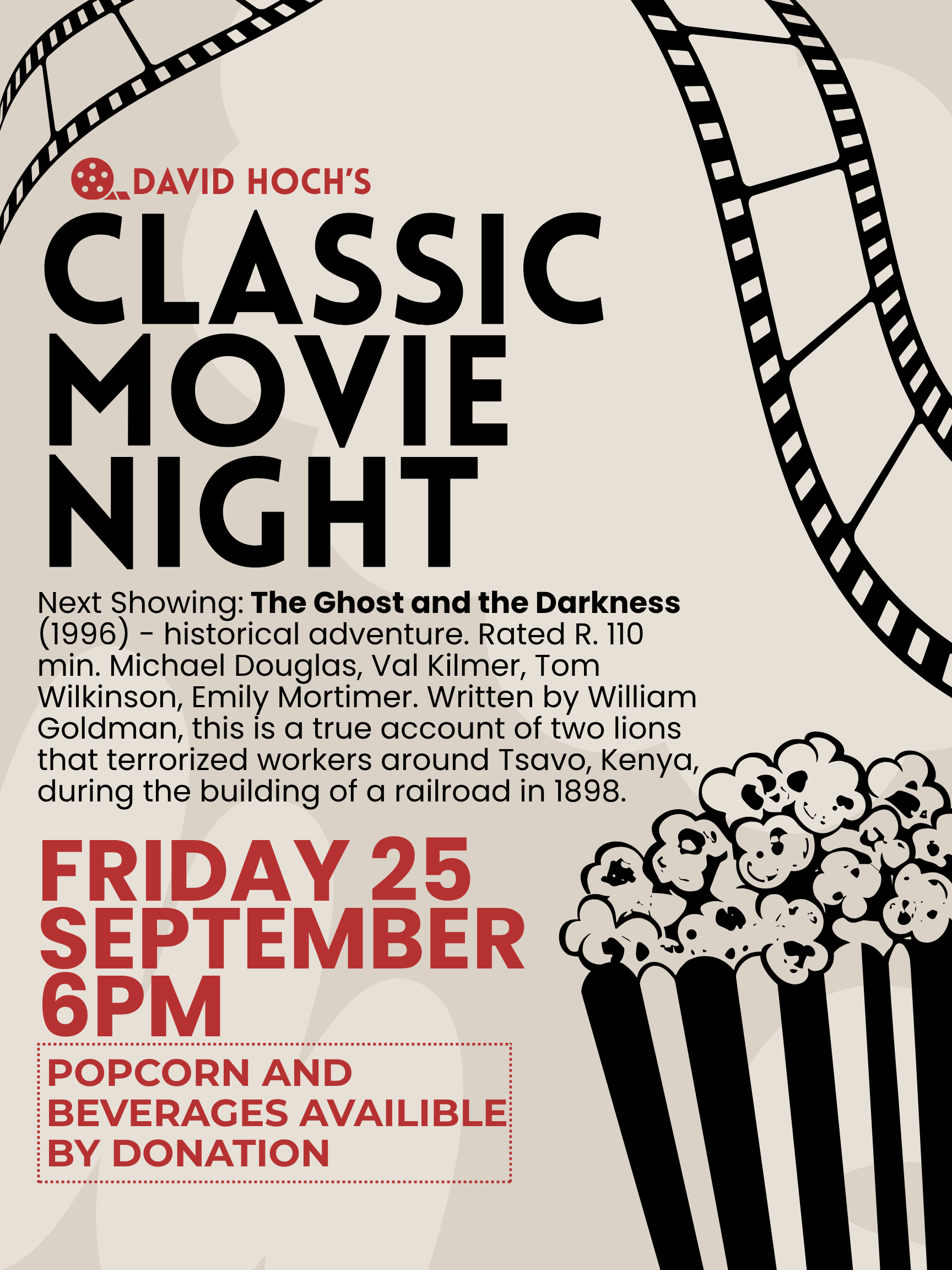 Classic Movie Night - The Ghost and the Darkness
