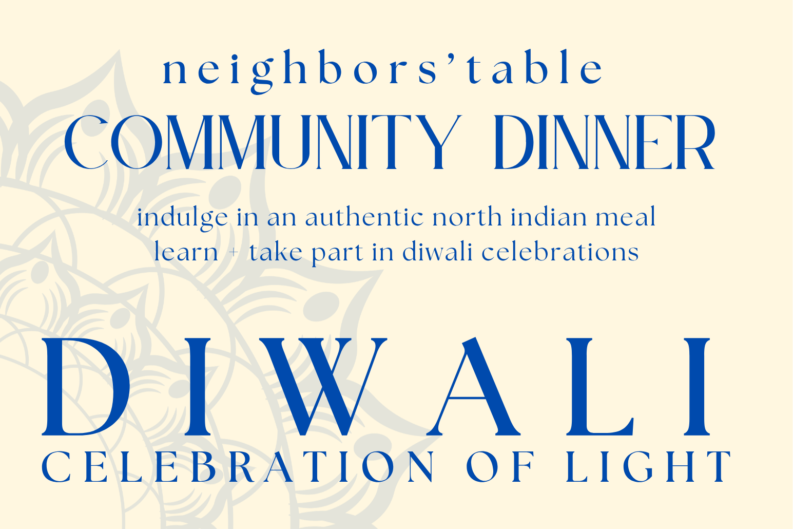 Community Dinner - Diwali 