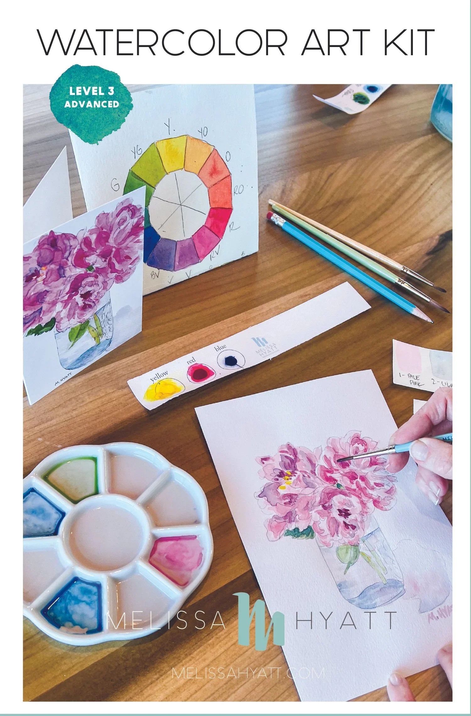 Peonies Watercolor Art Class