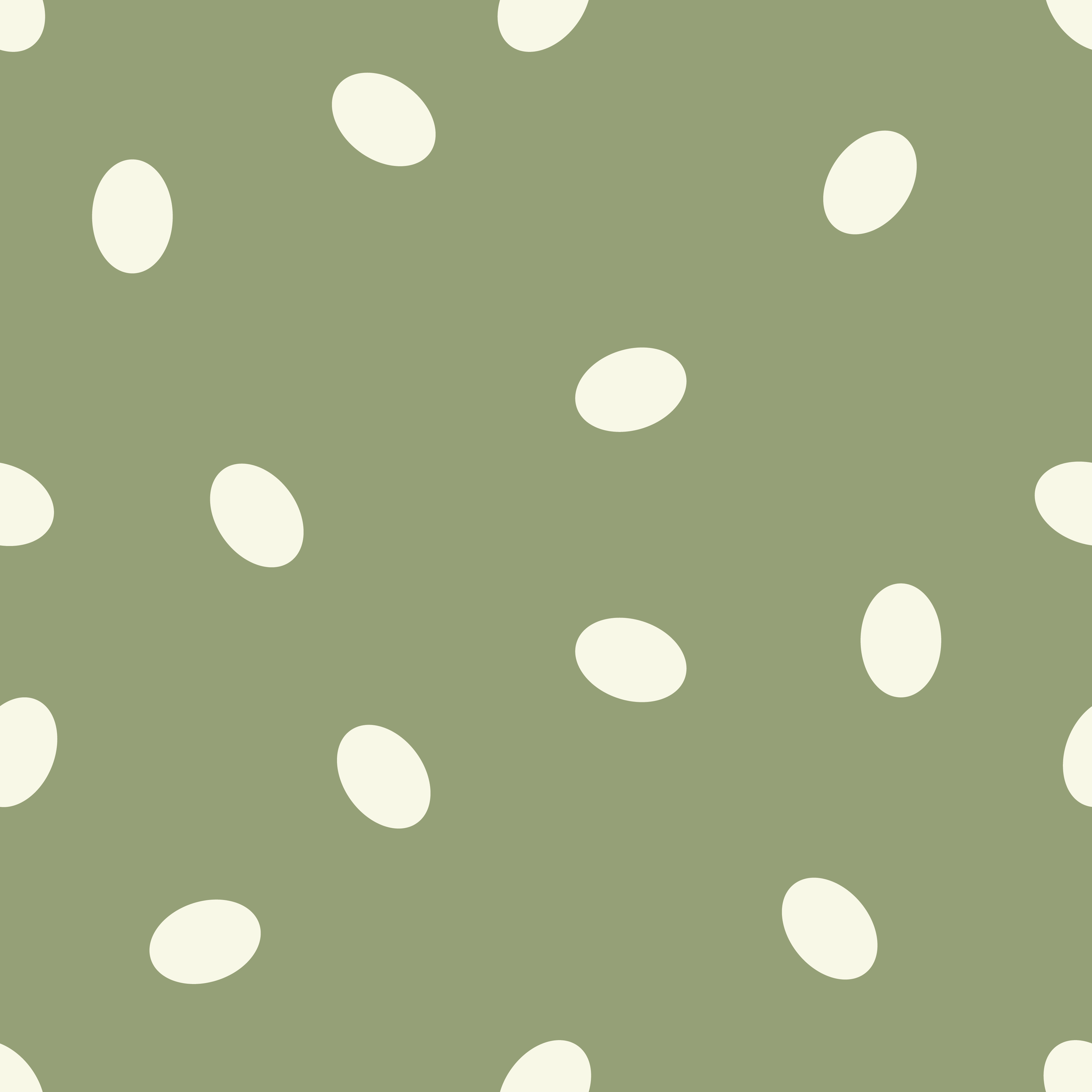 Green and Cream Dots