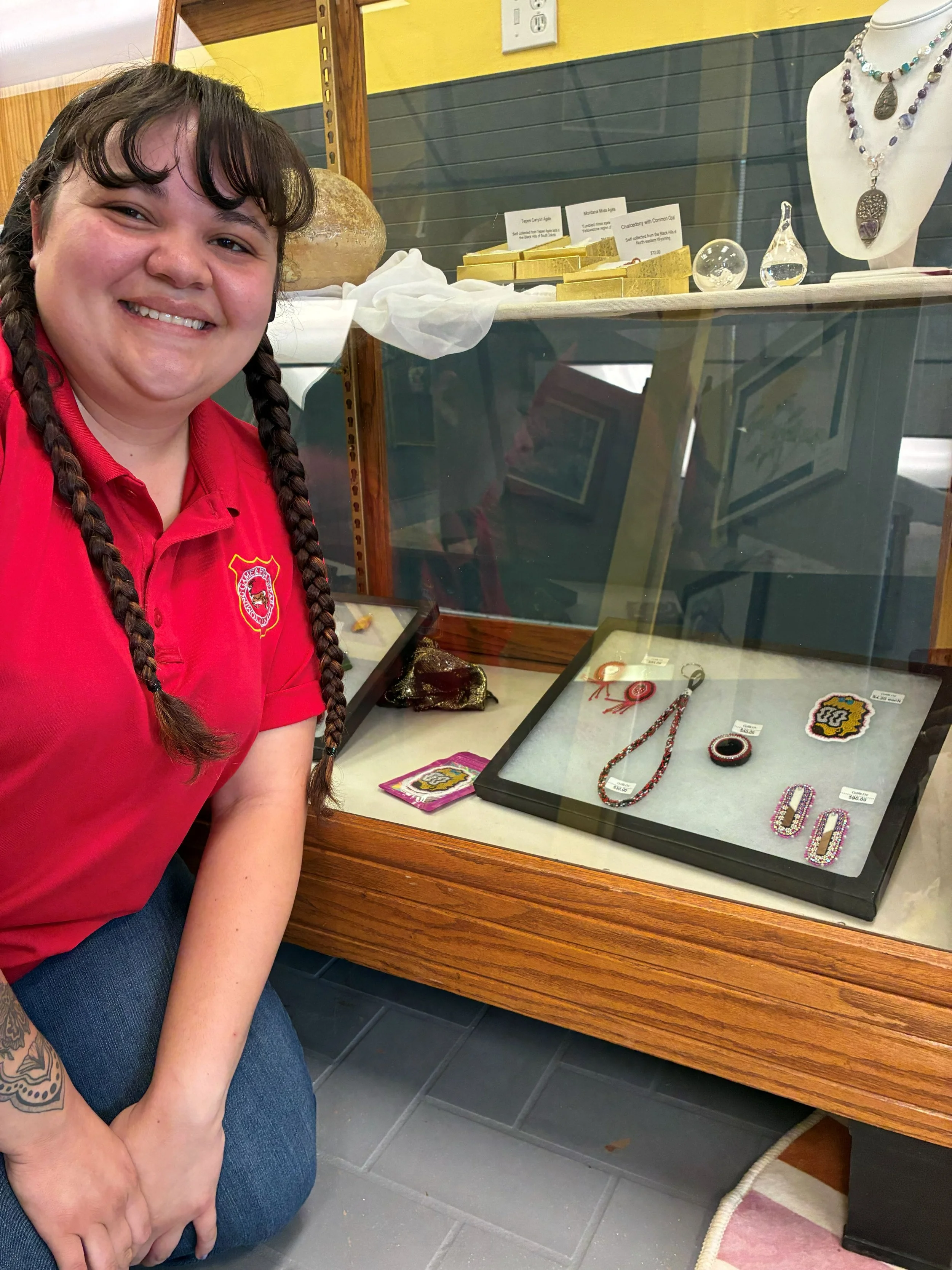 Beading by Wyoming artisan Caitlyn Cox