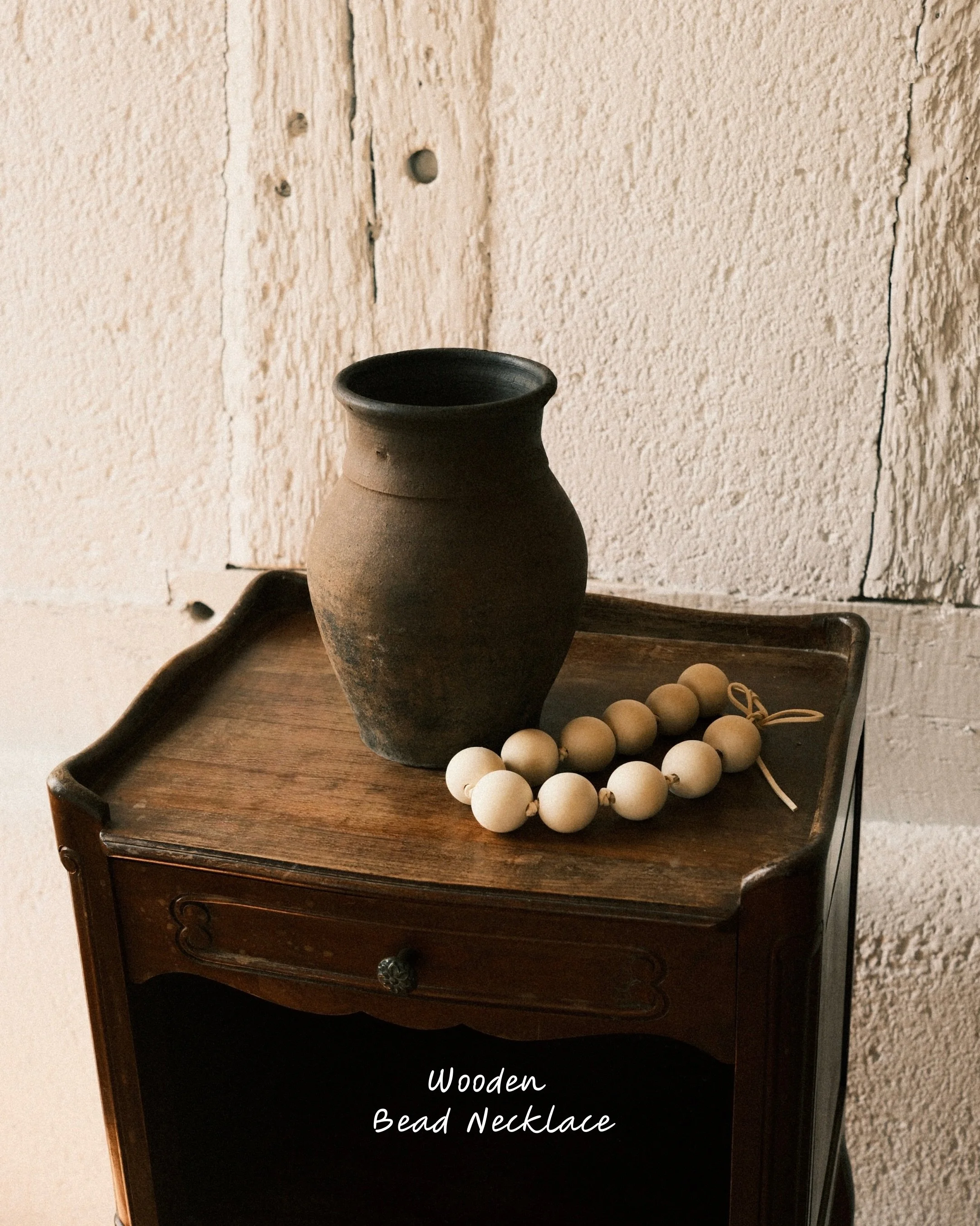 Our first take on a wooden necklace, shaped around the simplicity of natural wood and the beauty of the material itself.

Made by hand in Amsterdam, each one slightly different.