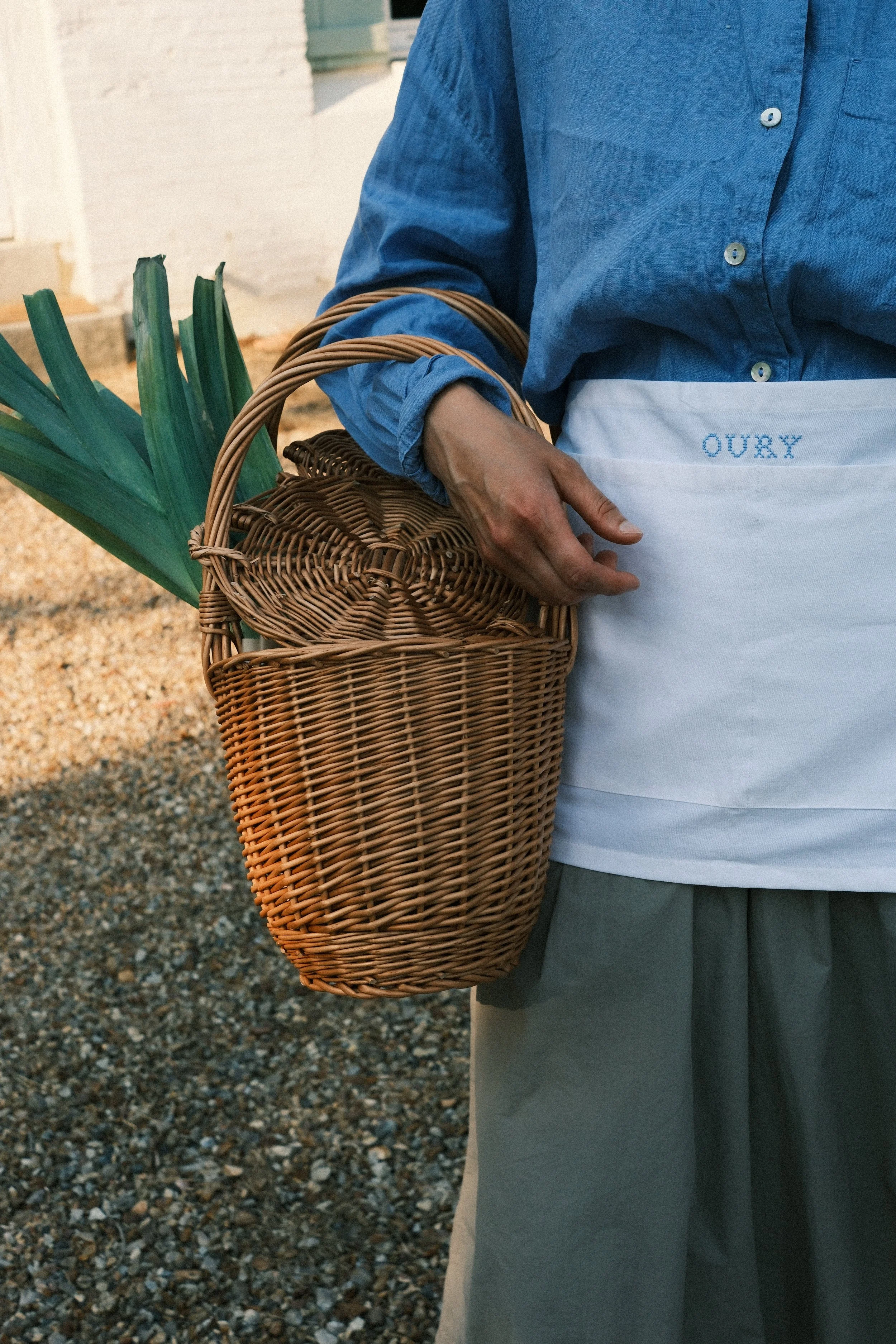 White Cotton Work Apron