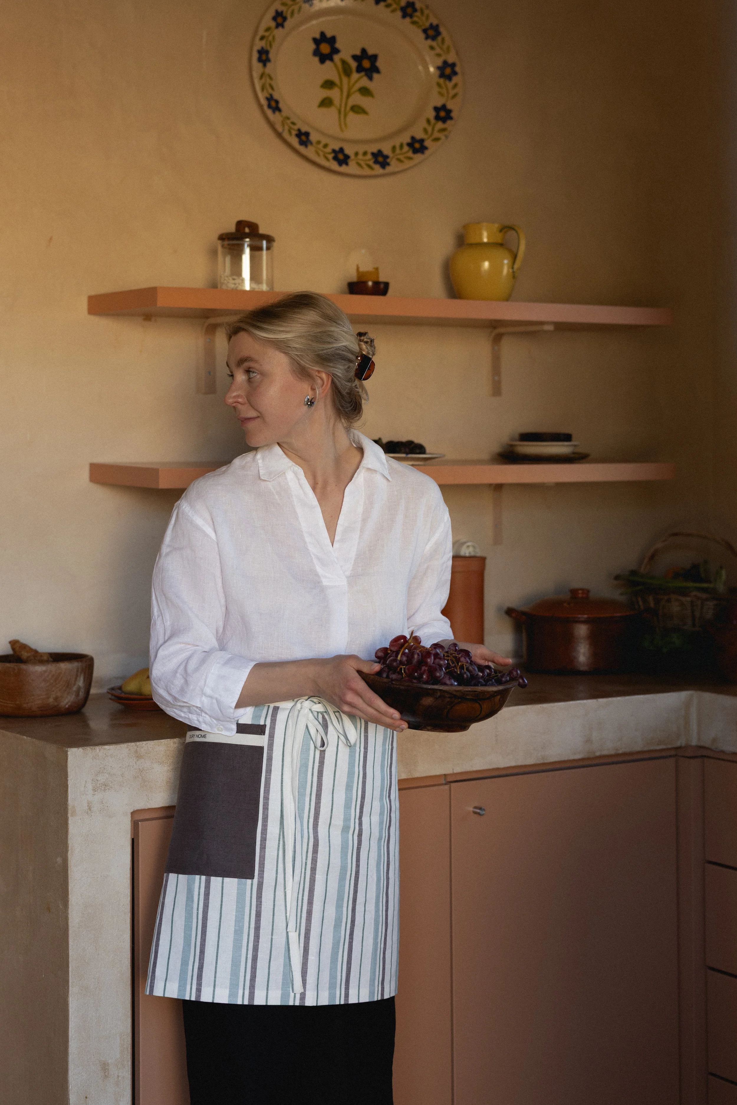 Striped Linen Cotton Waist Apron 01.jpg
