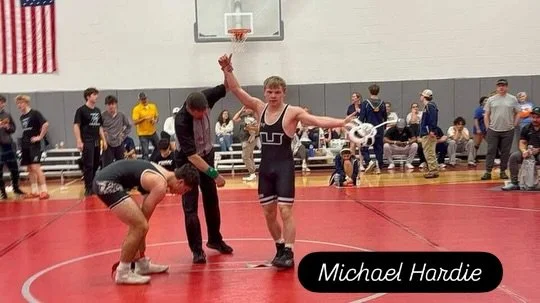 Michael Hardie earning that podium win at the Red Wolf Invitational! Thanks for the pictures and videos Ms  Cindy and Austin. @austinhardie04 #preparing #aimingforgold #eachdaybetter #combatforconnection #wrestling