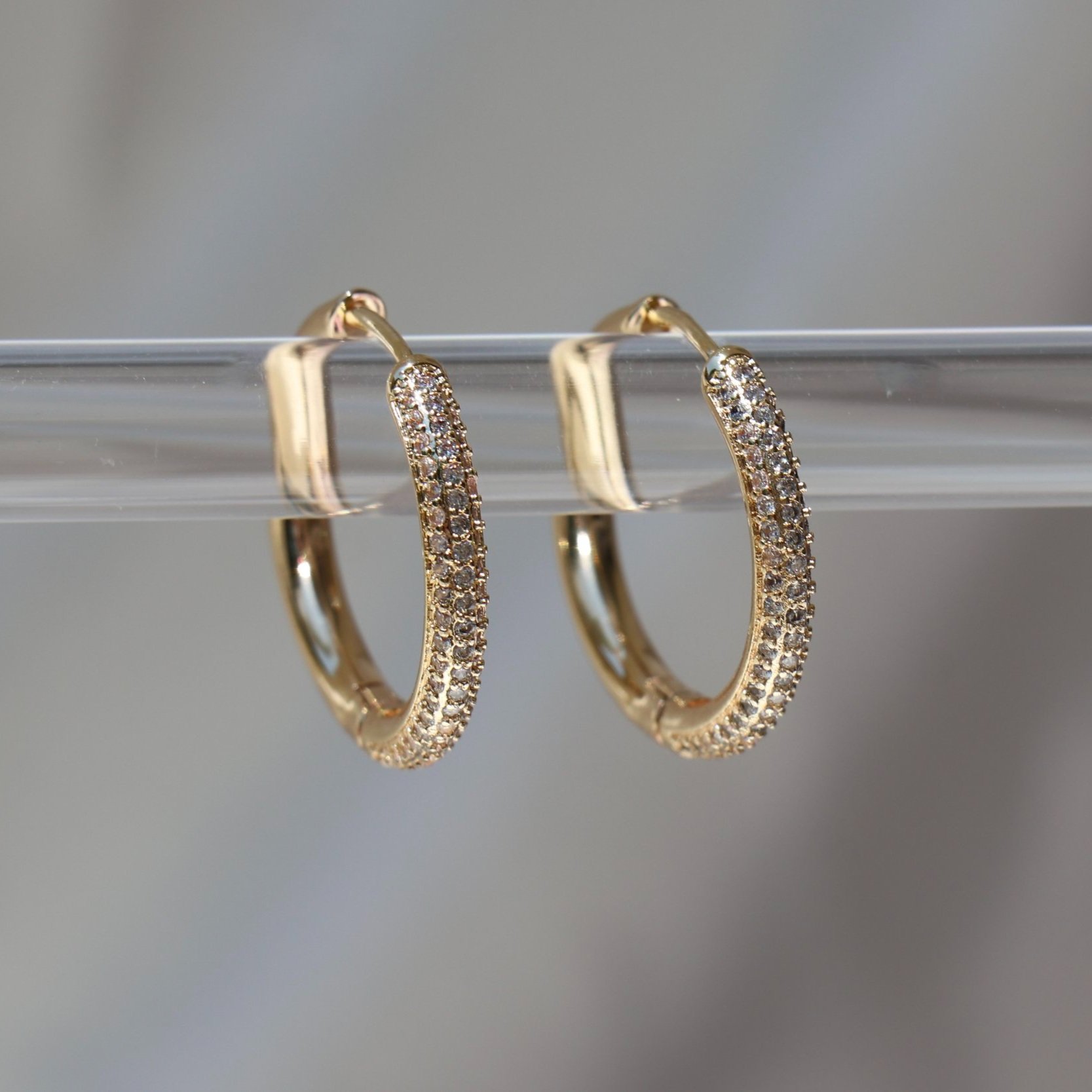 Olivia Earrings - 18K Gold Filled Earrings, Gold Laminated, Hypoallergenic, Premium Brass, Nickel Free, Sweat & Water Resistant, Made in Italy