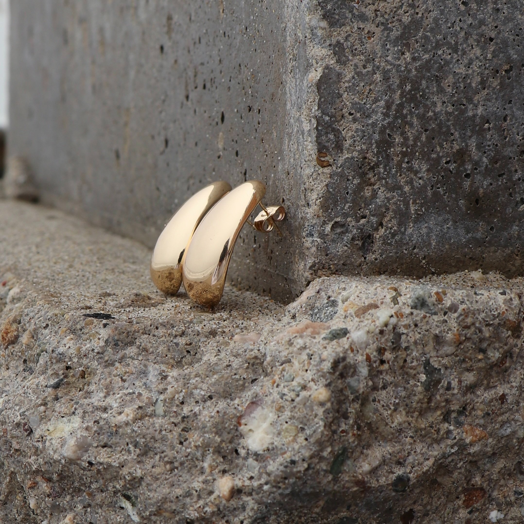 Roma Earrings - 18K Gold Filled Earrings, Gold Laminated, Hypoallergenic, Premium Brass, Nickel Free, Sweat & Water Resistant, Made in France