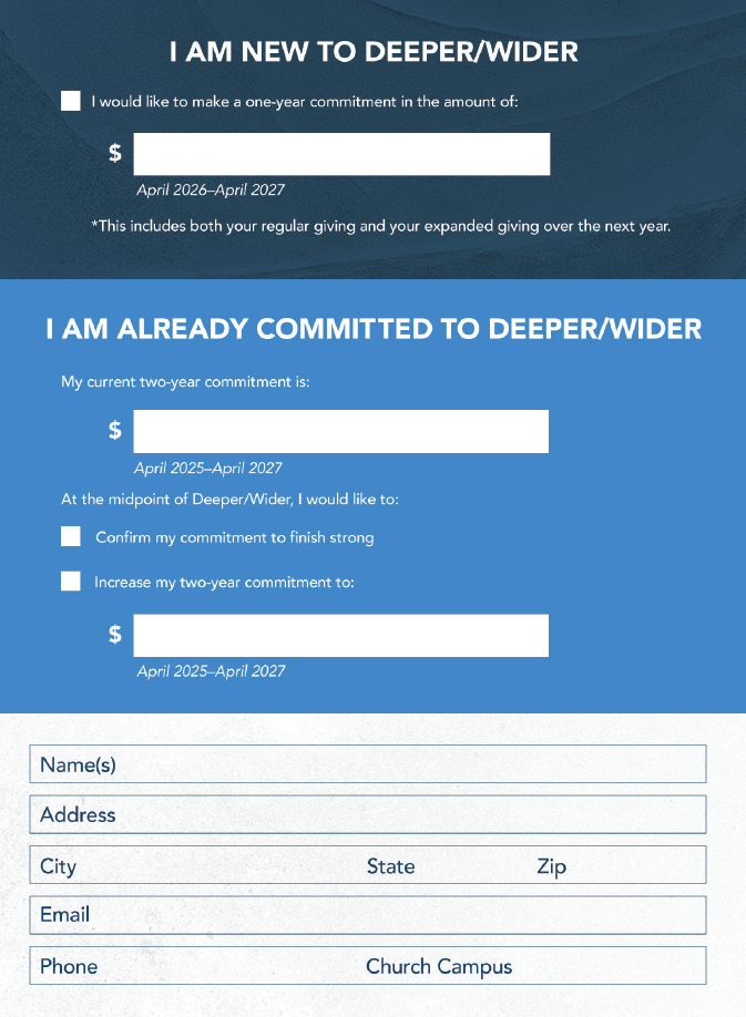 deeper wider commitment card