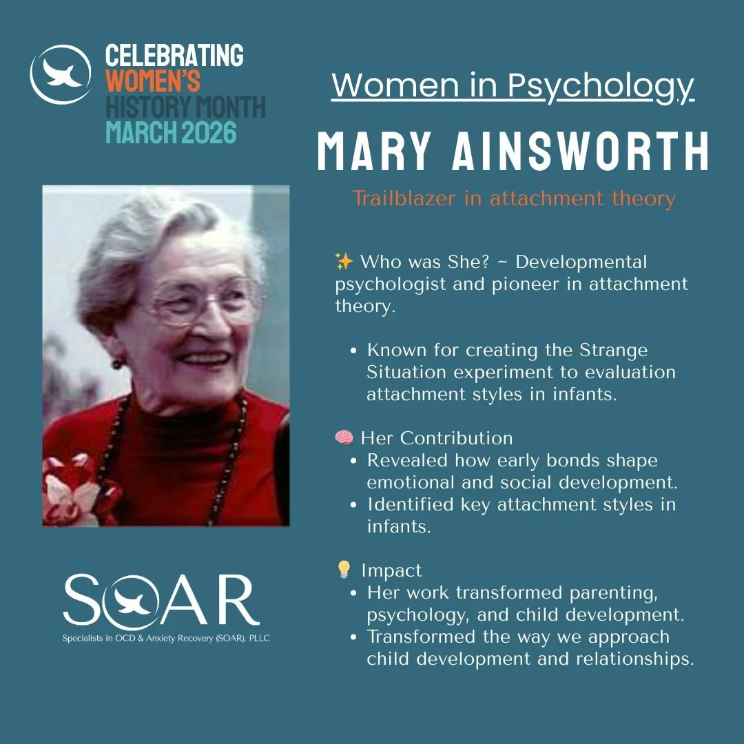 Do you know Mary Ainsworth?

One of the foundational pieces of knowledge was developed by Mary Ainsworth - Attachment Theory. This has provided us a deeper understanding of child development and changed our approach to parenting.

#psychology #womeno