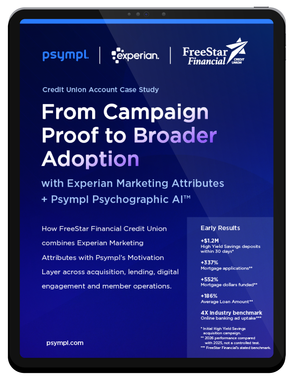 FreeStar Financial Credit Union generates $1.2 million in new deposits in 30 days with Psympl® and Experian®