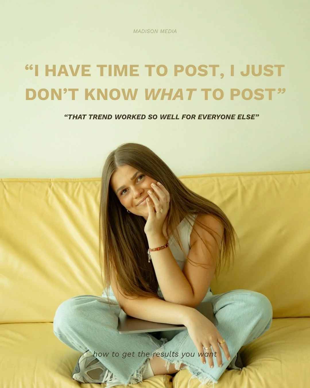😅 Sometimes knowing what to post is half the battle! You know you need social media to thrive as a brand, but throwing up posts you&rsquo;re not proud of and don&rsquo;t see results from is only leading to burnout and frustration. 

👉🏼Having a cus