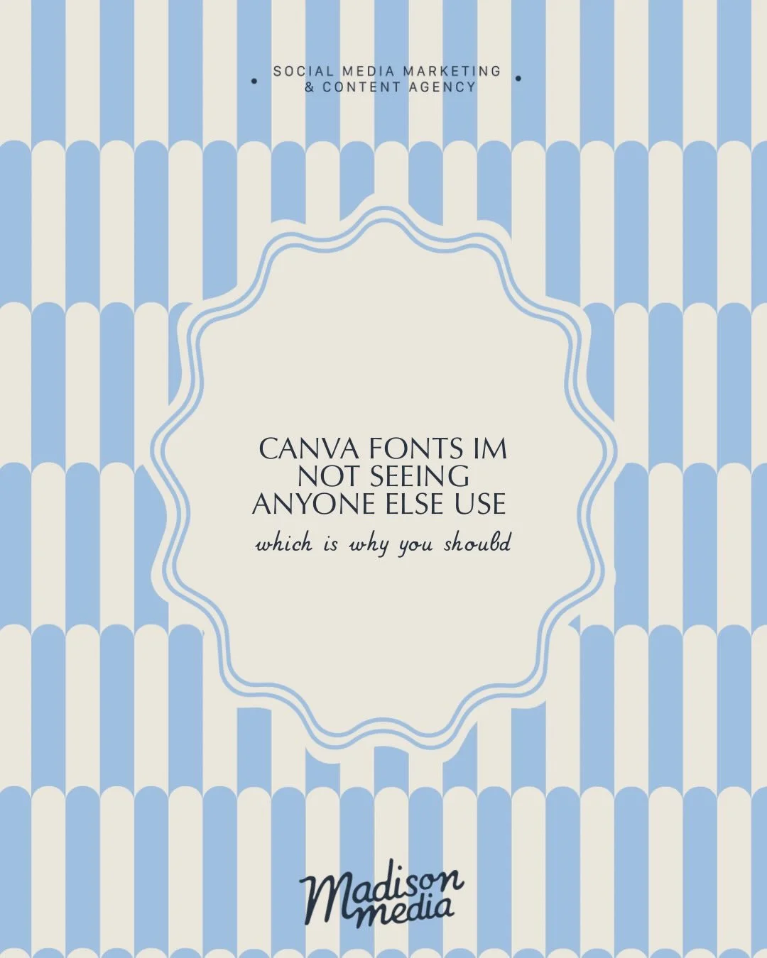 Canva fonts I&rsquo;m currently obsessed with but not seeing many people use! 😍 

Having a fun/signature font will take your content to the next level and help it stand out. Which one are you using first?👀