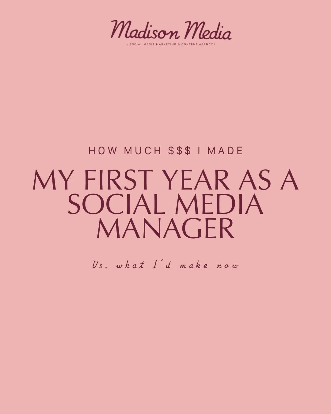 What I made my first year as a social media manager vs. what I&rsquo;d make now! 

These numbers tell a story. I didn&rsquo;t raise my prices overnight! It took time, experience, and learning what actually makes people want to pay you more.

Because 