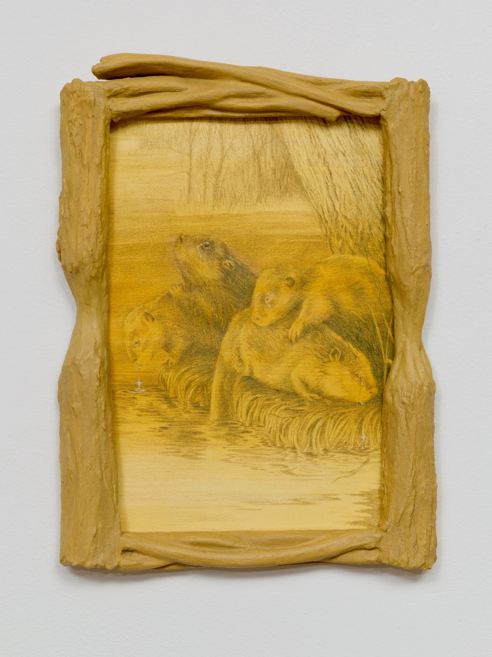 Swollen River   2026 | Colored pencil on paper in a handmade frame  
12x9"