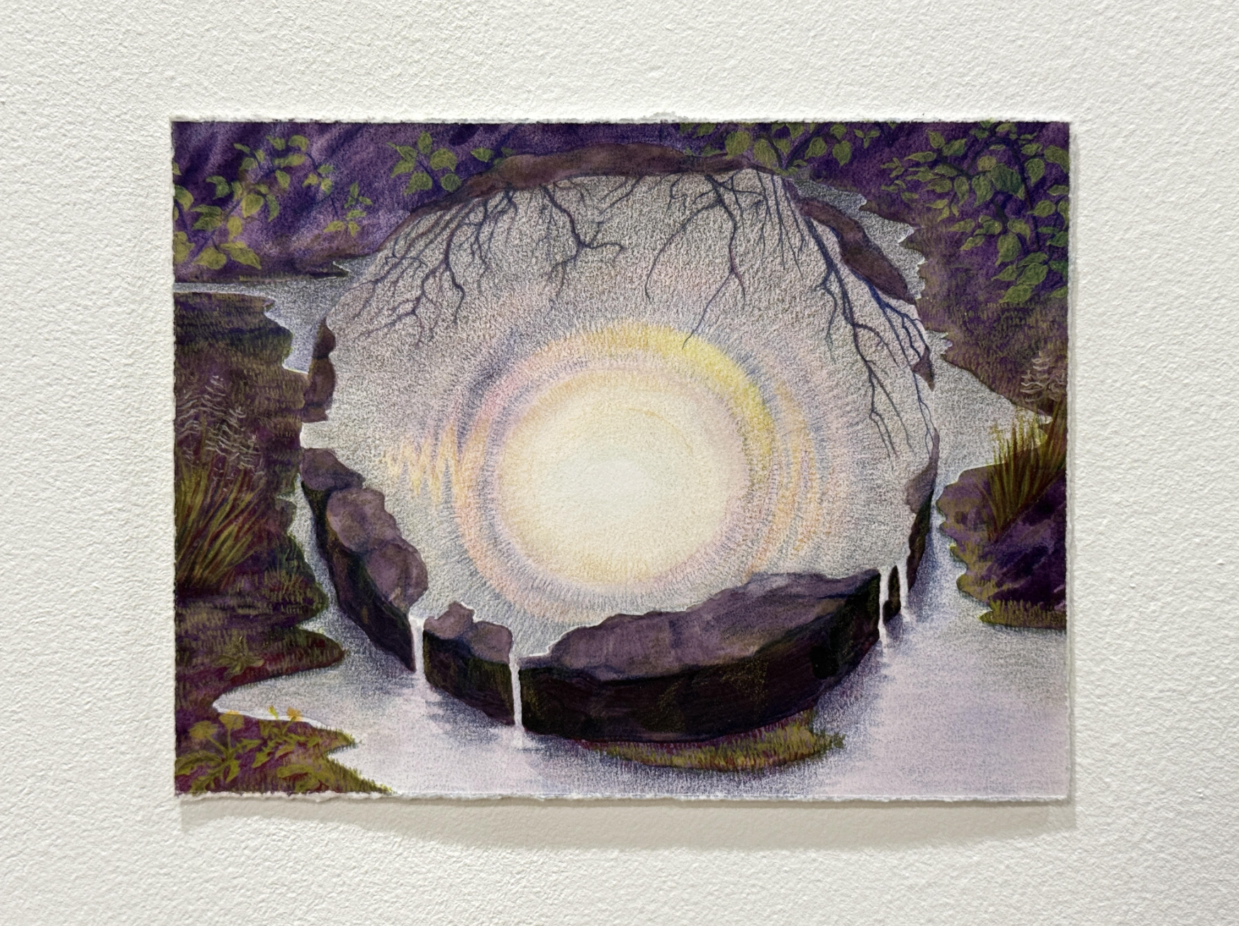 Well Overfloweth   2025 | Watercolor and colored pencil on paper   
6x8"