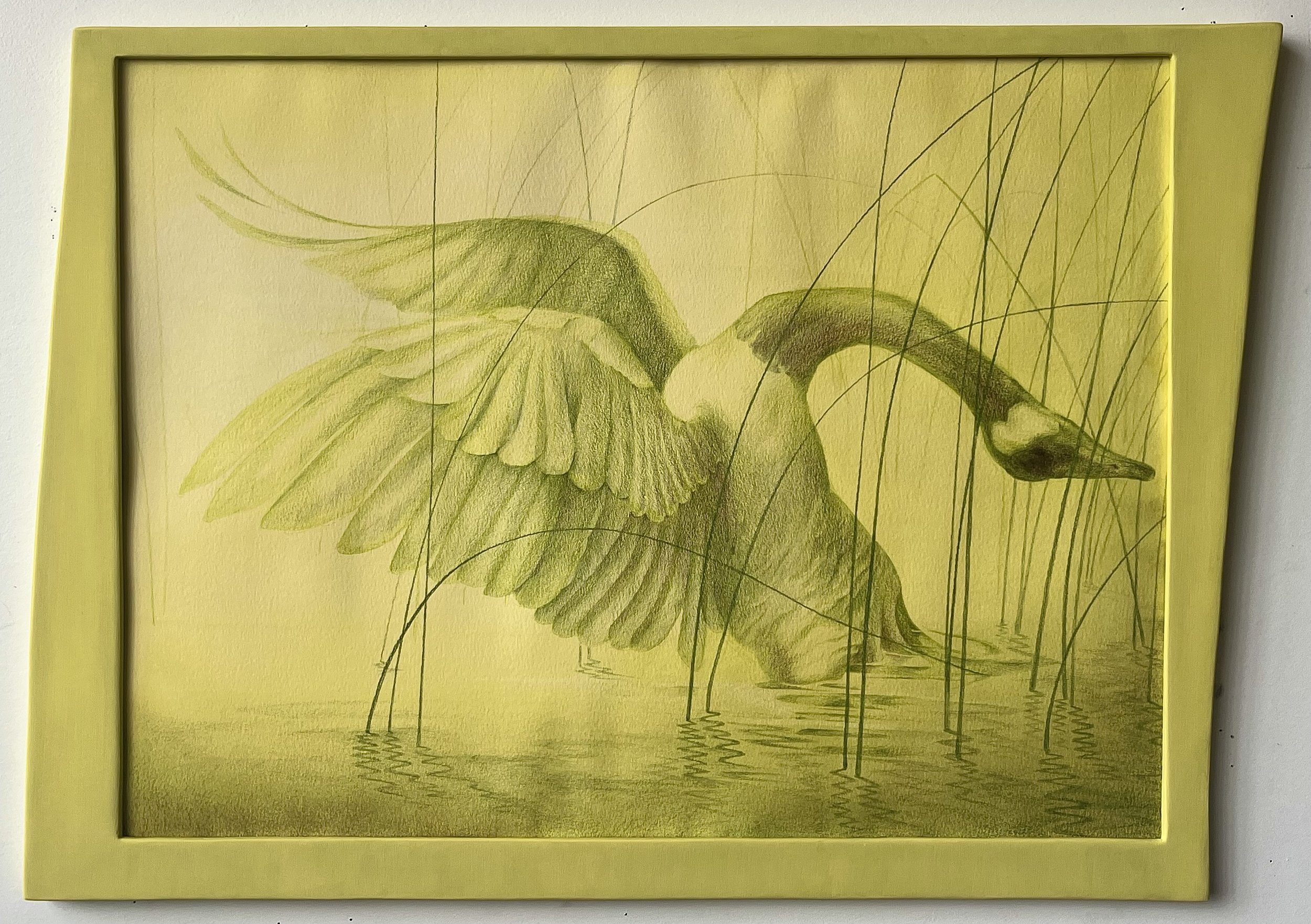 Morning Mist 2025 | Watercolor and colored pencil on paper with a handmade frame
18 x 24"