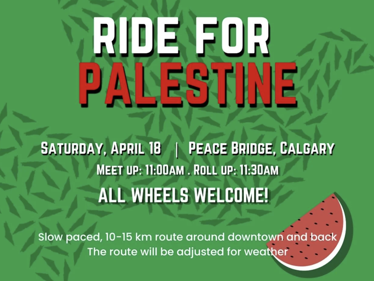 April 18 Ride for Global Sumud Flotilla