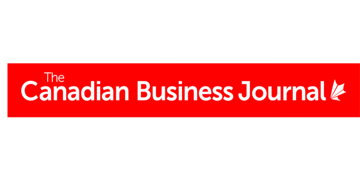 Logo of The Canadian Business Journal with red background and black and white text.