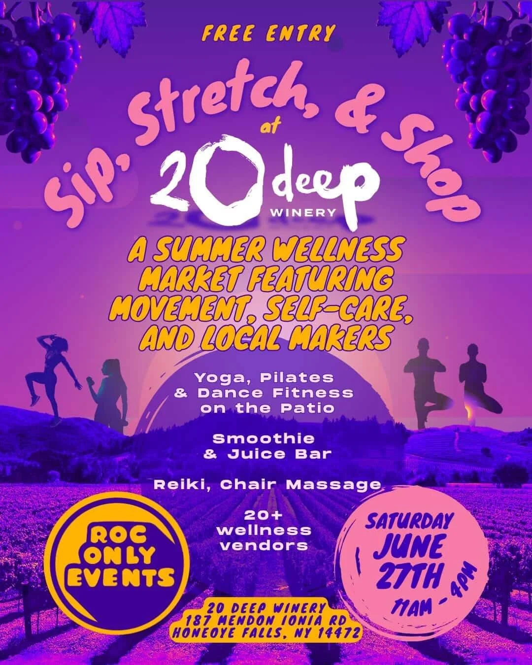 Stretch, Sip &amp; Shop at 20Deep Winery