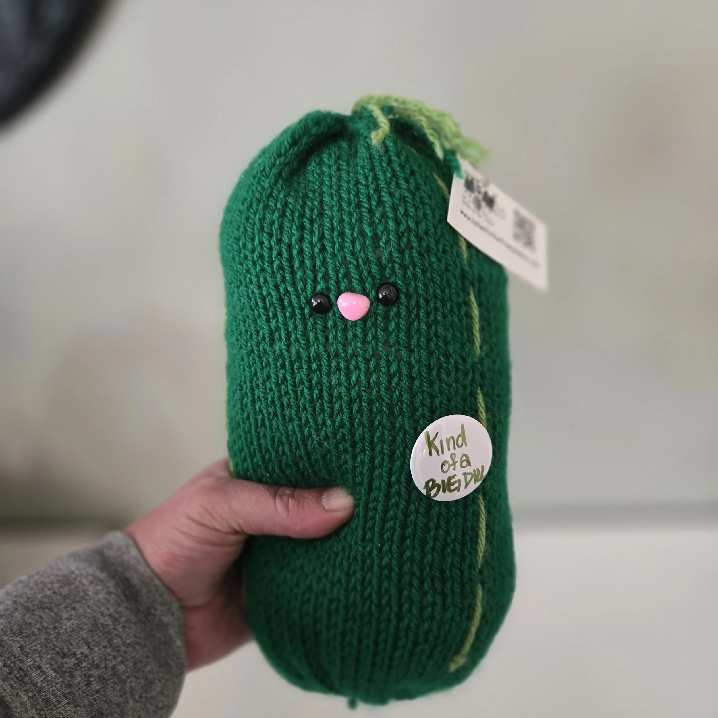 Handcrafted emotional support stuffed pickle