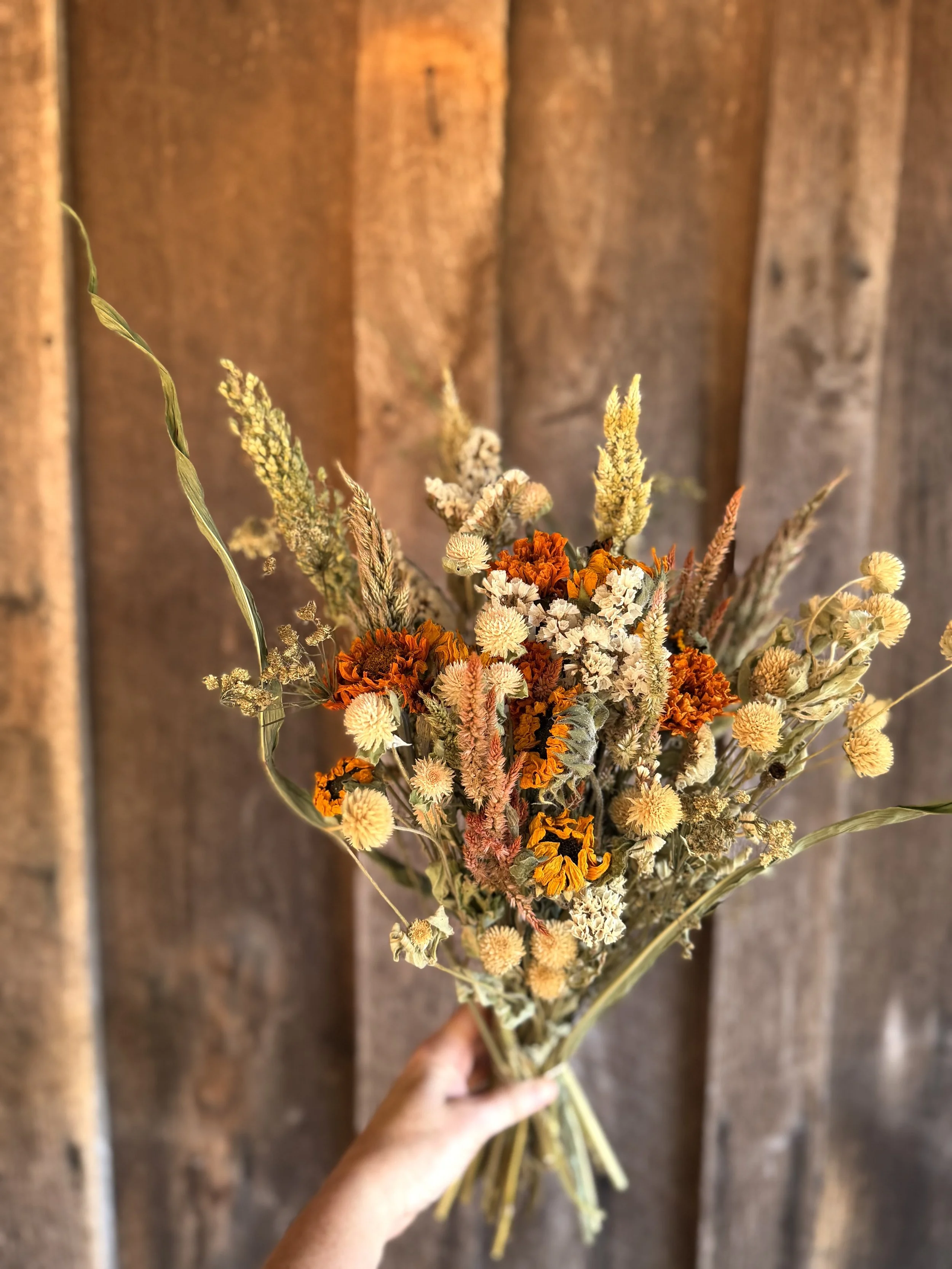 Fall Dried Flower Bouquets