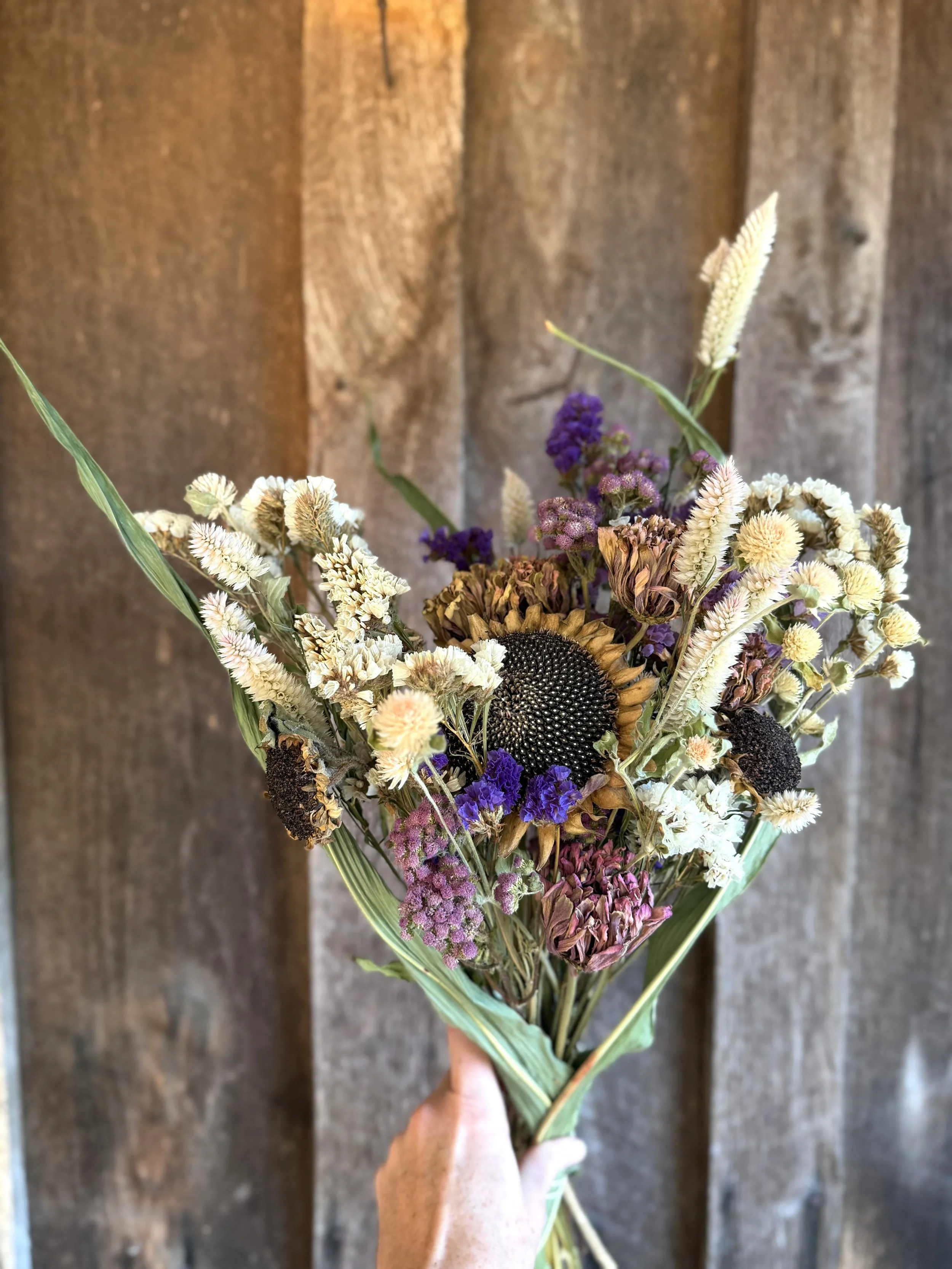 Winter Dried Flower Bouquets