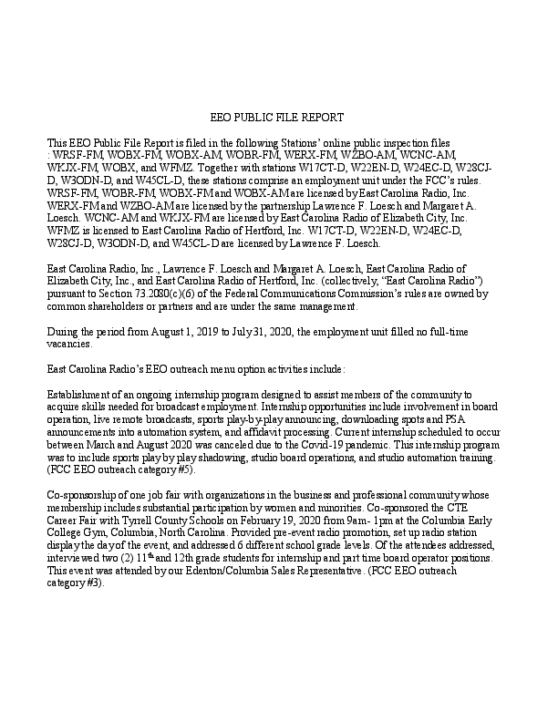 General 1 — East Carolina Media