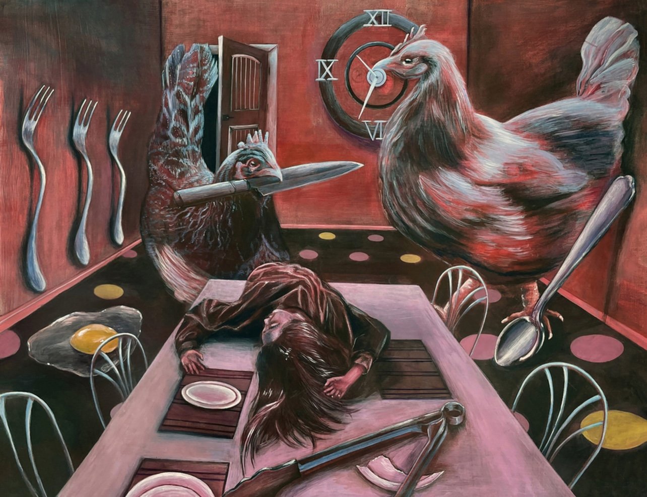 My Turn Now, 2023 (Acrylic, Charcoal)