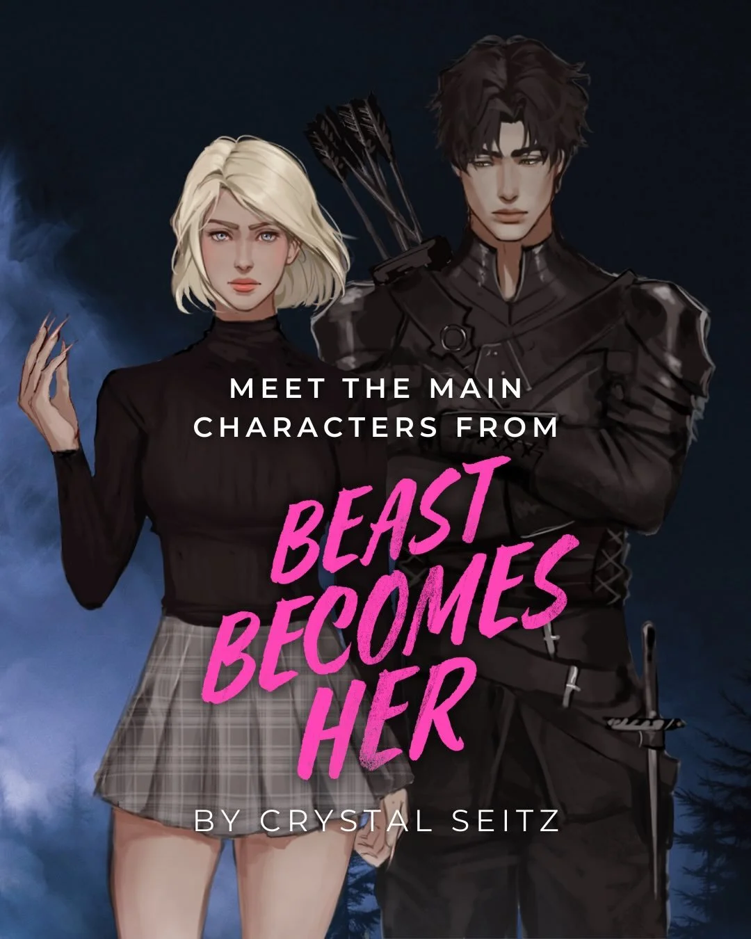 Meet the main characters from Beast Becomes Her! Who are you more excited to meet: Edith or Amund? 

Gorgeous art by @lyyzis_art 🩷

📖 About the book:

Netflix&rsquo;s Wednesday meets Norse mythology in this gorgeous dark contemporary fantasy follow