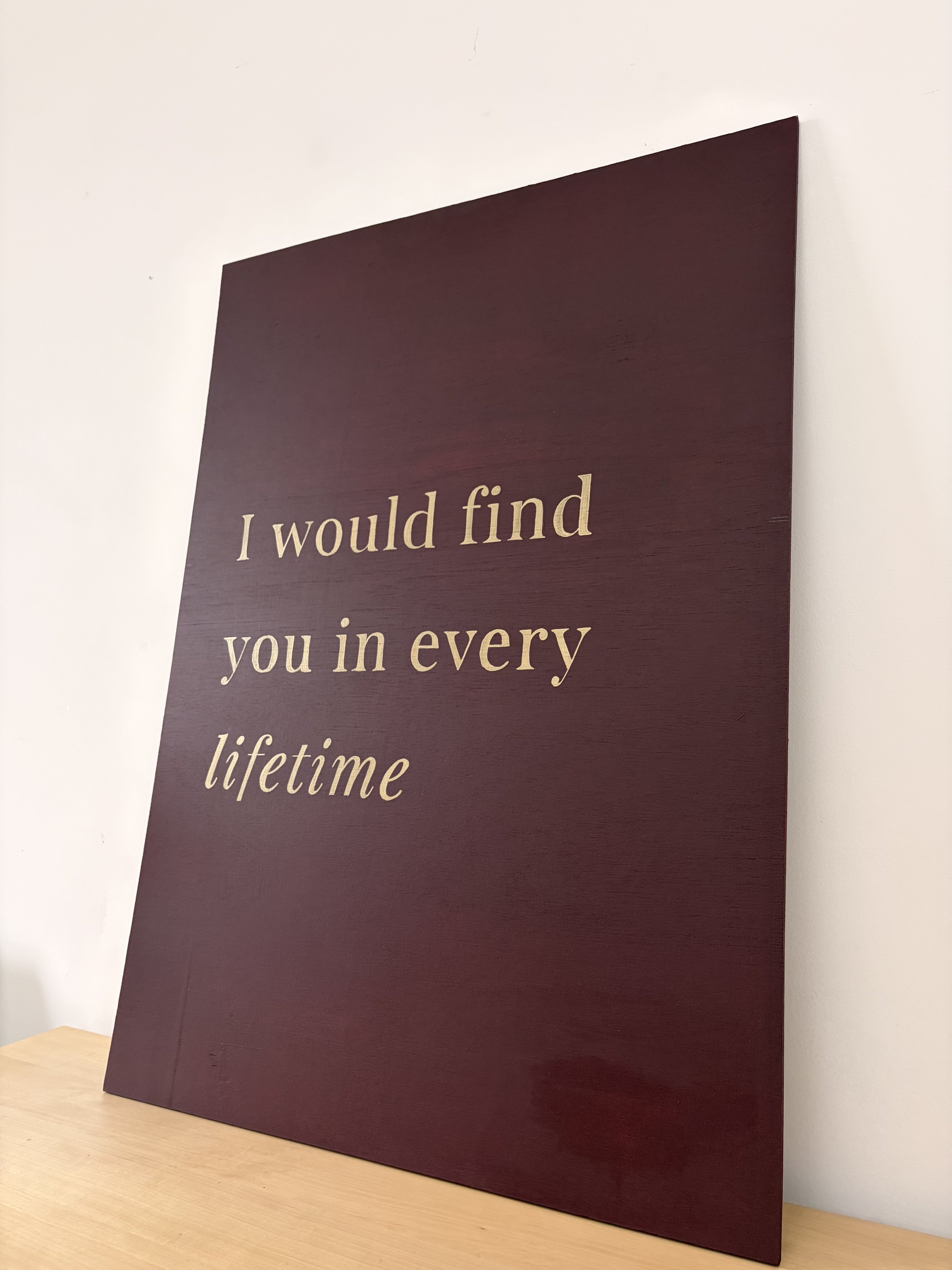 Wedding Quote Sign in deep purple