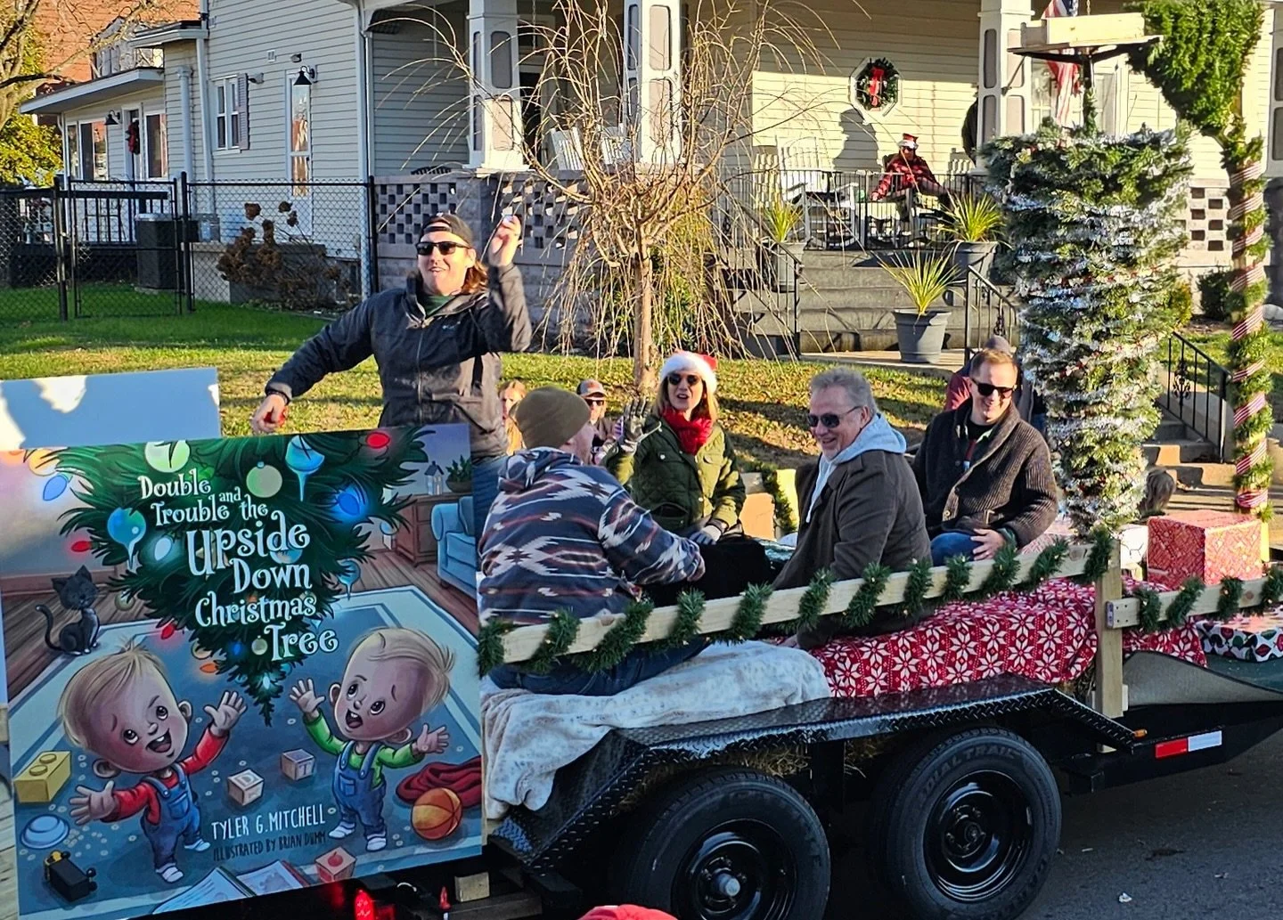 🚨 My family from Double Trouble and the Upside Down Christmas Tree will be in this year&rsquo;s Christmas In Boon Village Parade on December 8! Hope to see you there, and fingers crossed for more candy this time! 😅🍬🍫 #christmas #christmasdecor #c