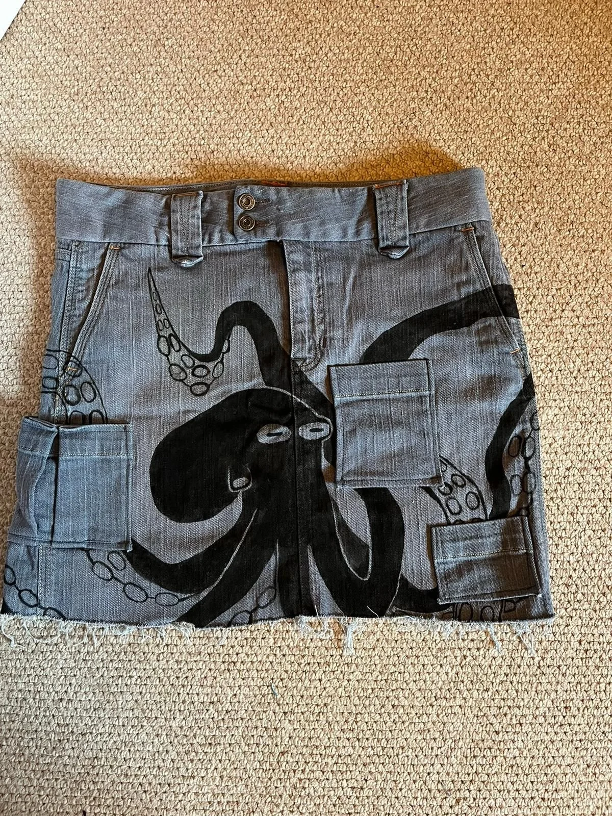 Uncycled and painted mini skirt: £20