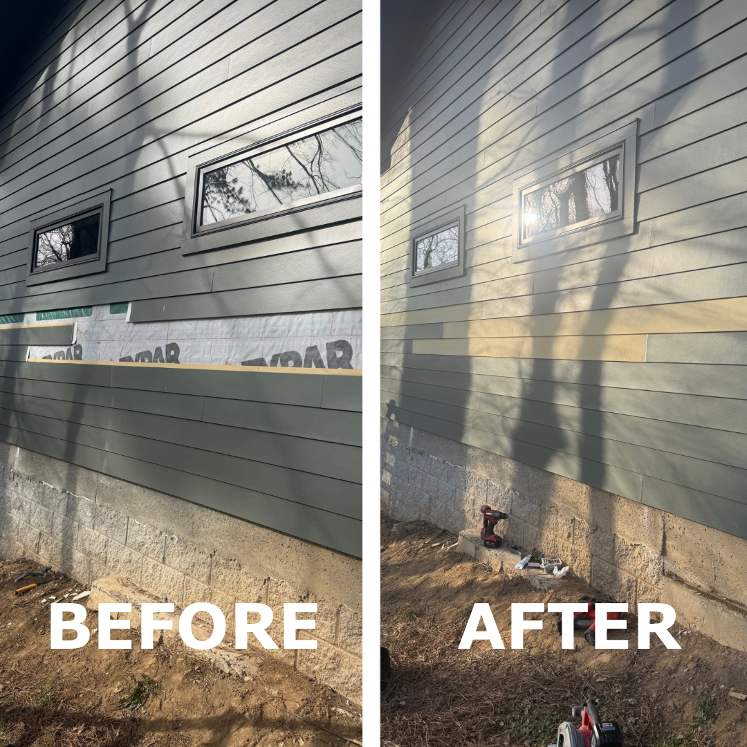 Before & After: House siding repair