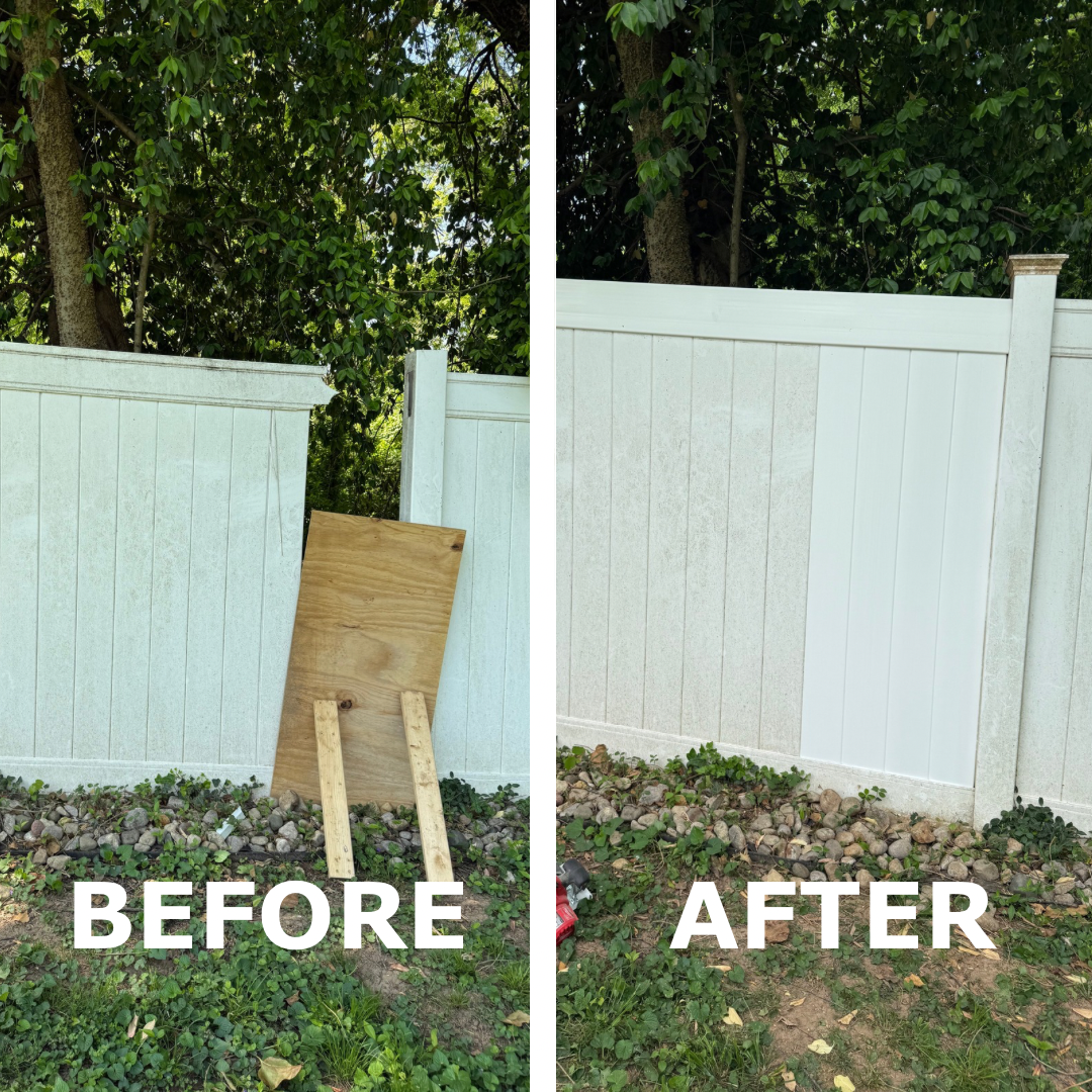 Before & After: Fence repair
