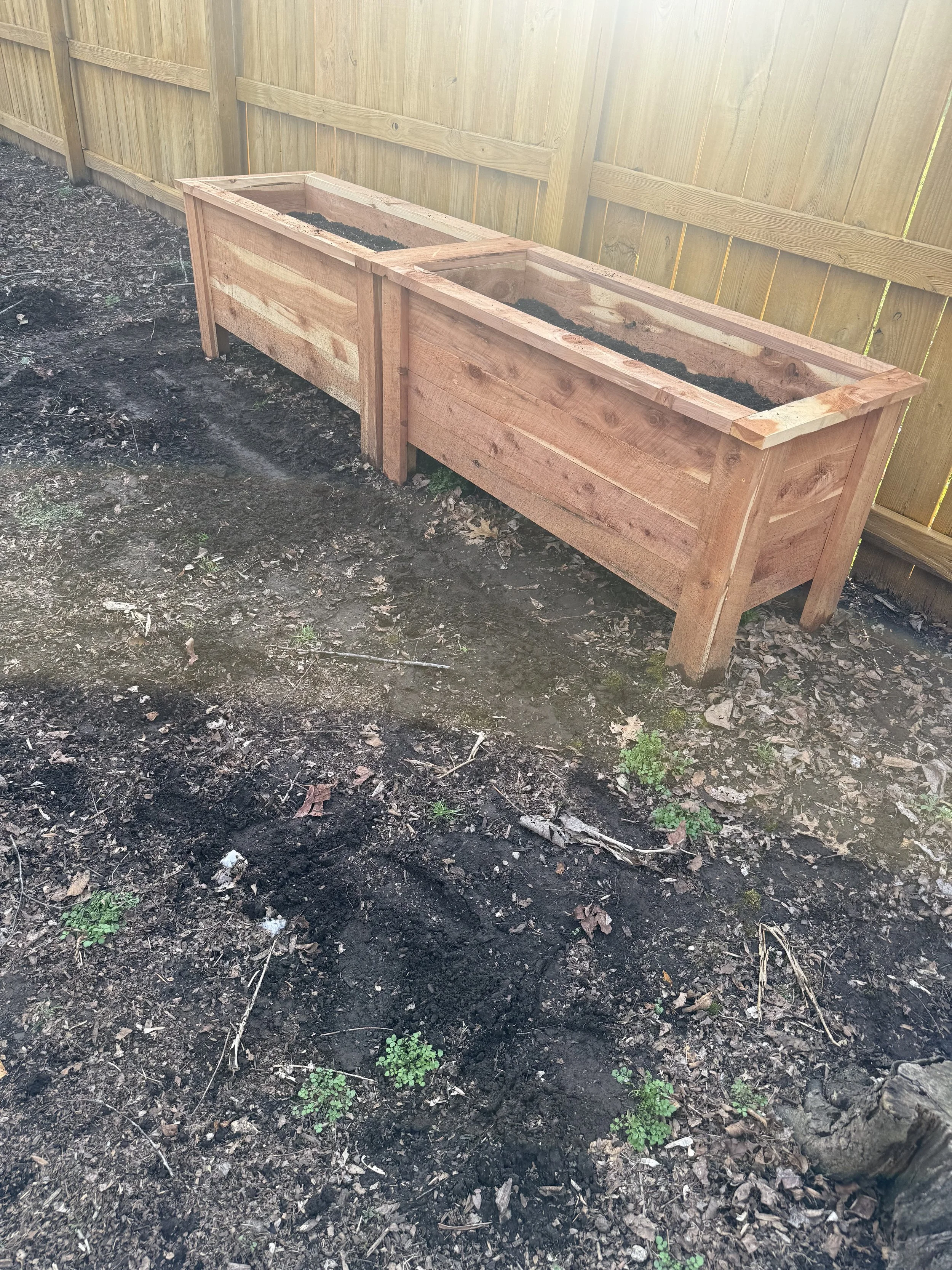 Wooden planters