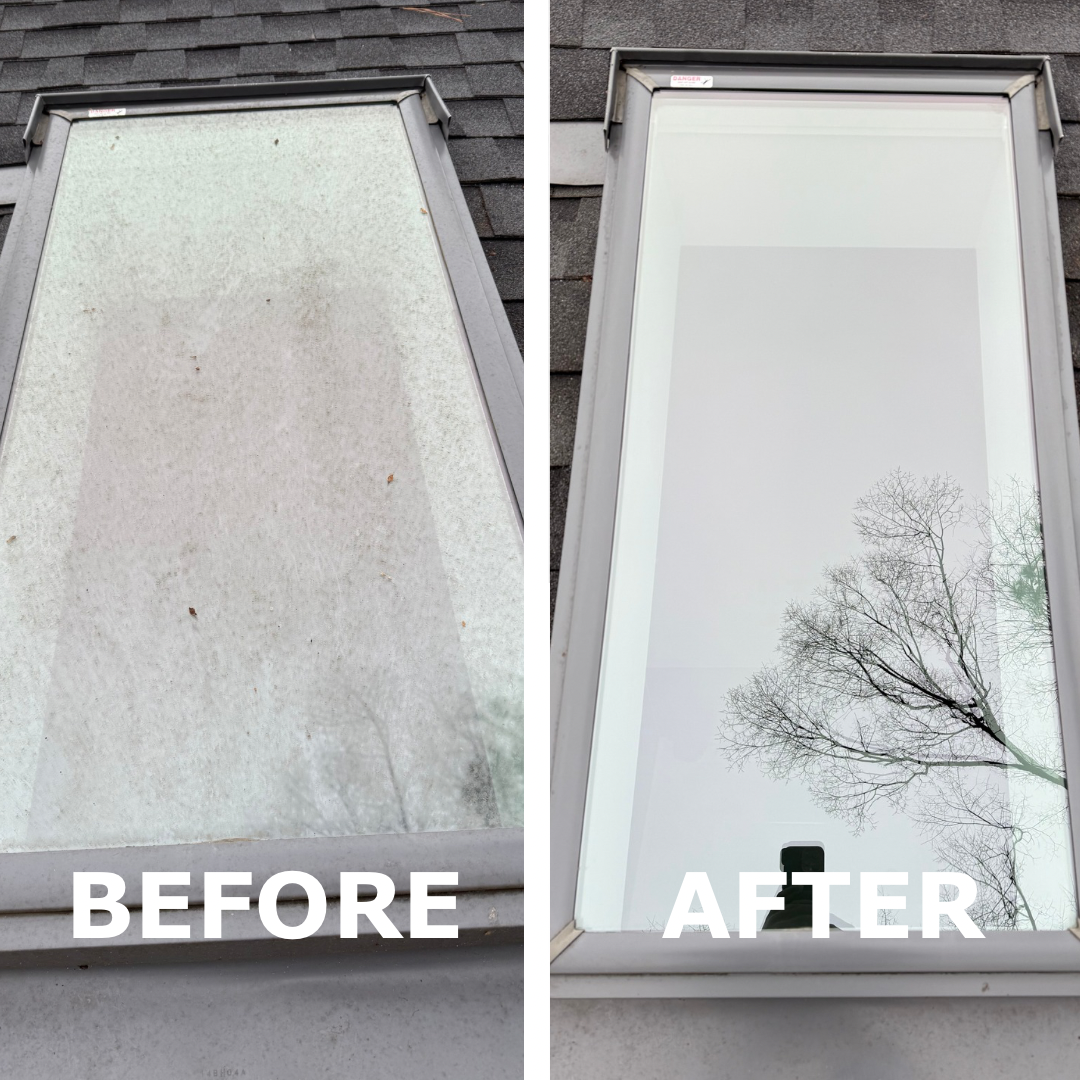 Before & After: roof skylight cleaning