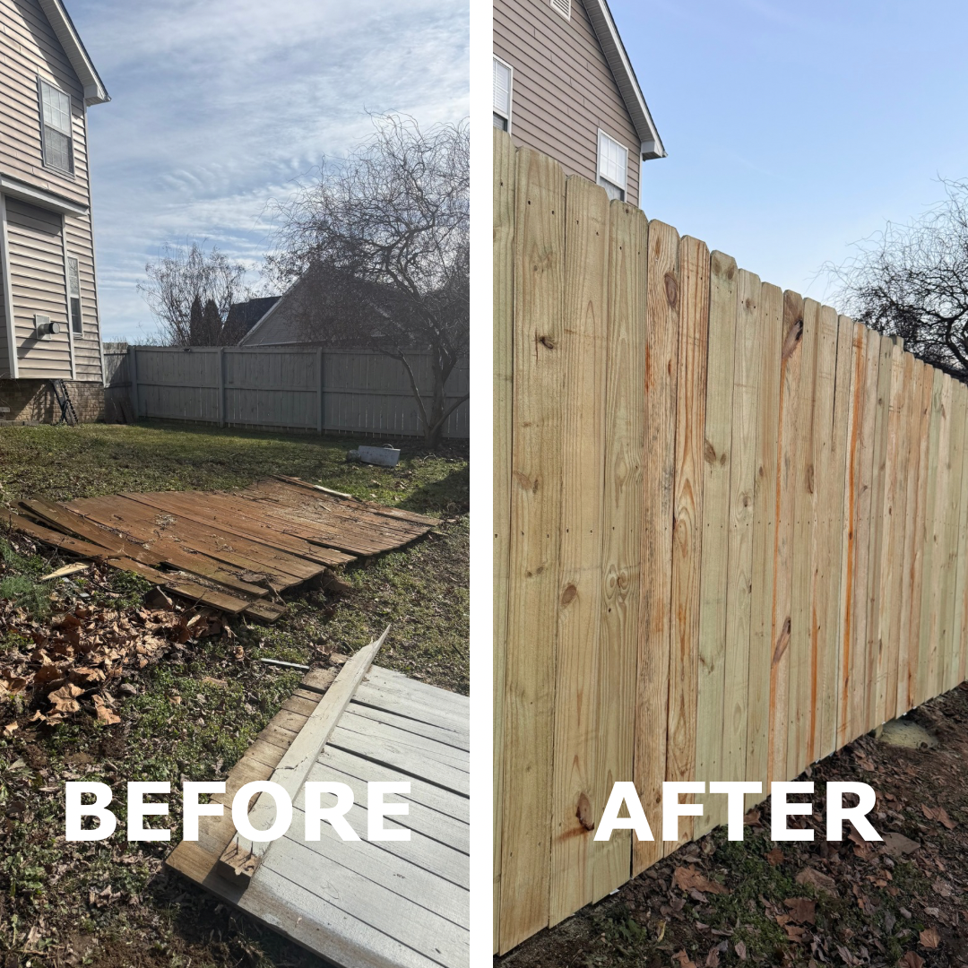Before & After: Fence repair