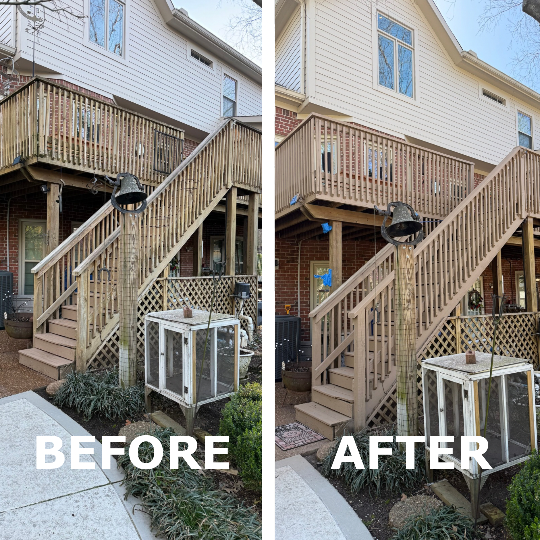 Before & After: Deck staining