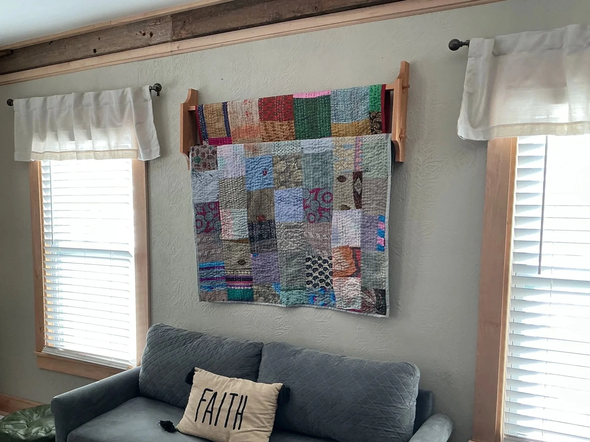 Japanese Inspired Two-rung Quilt Hanger