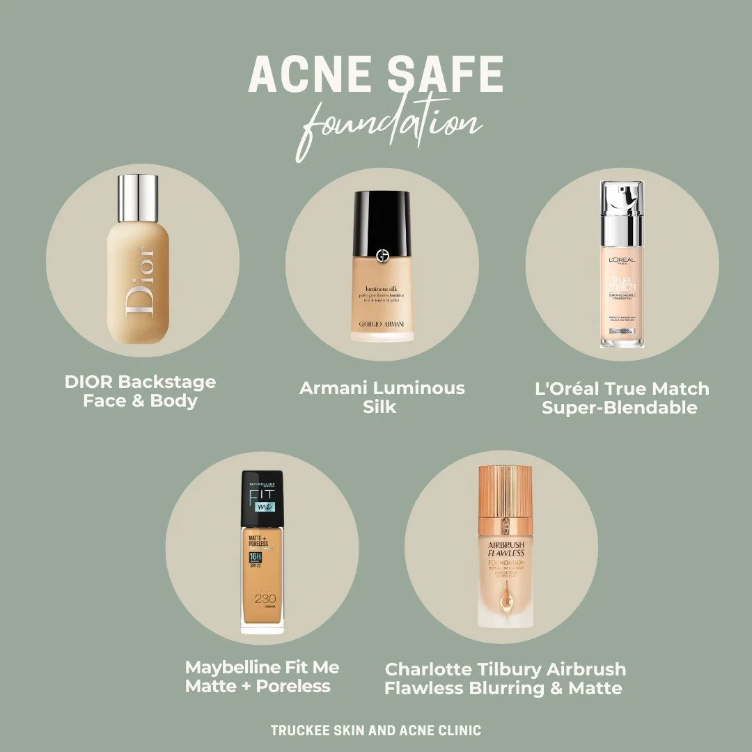 Acne Cosmetica (acne caused by cosmetics like makeup) is extremely common and can be avoided by using acne-safe alternatives.

Tip: always check your makeup for pore cloggers! ✨

&bull;
&bull;
&bull;
&bull;
&bull;
&bull;
&bull;
&bull;
#truckeeskinand