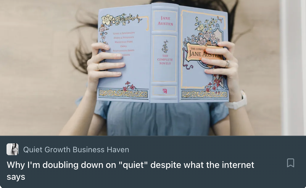 Why I'm doubling down on "quiet" despite what the internet says