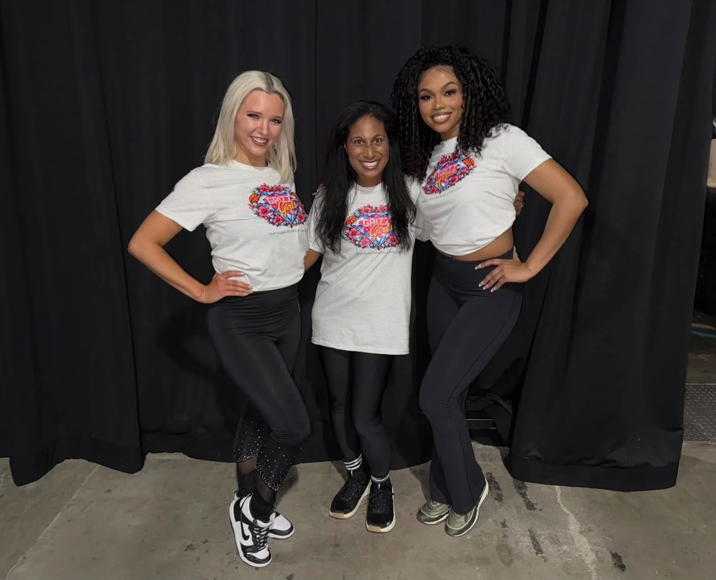 Our dance teachers representing Visions at the Grizz Girl Reunion! Go Grizz 💙🐻✨