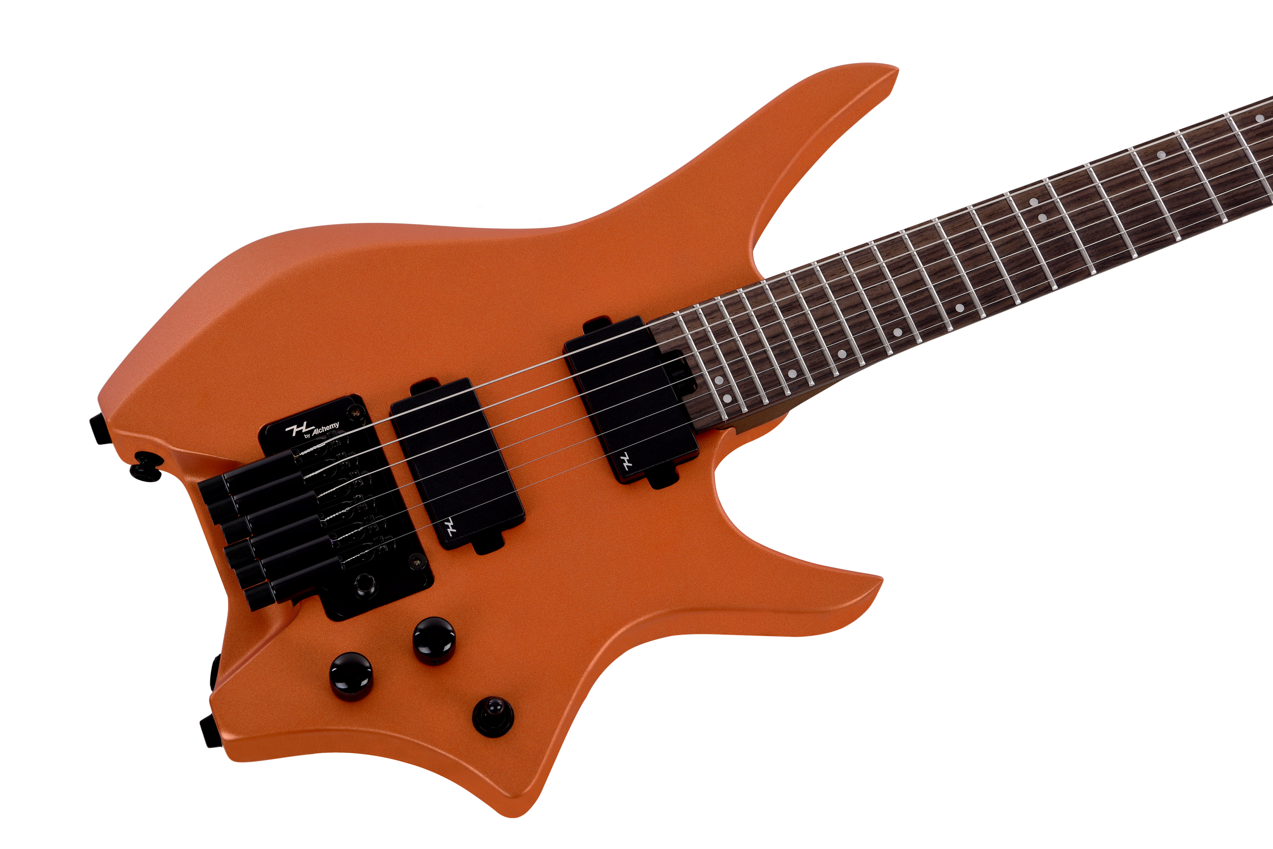 Metallic Orange HILS America headless electric guitar (Copy)