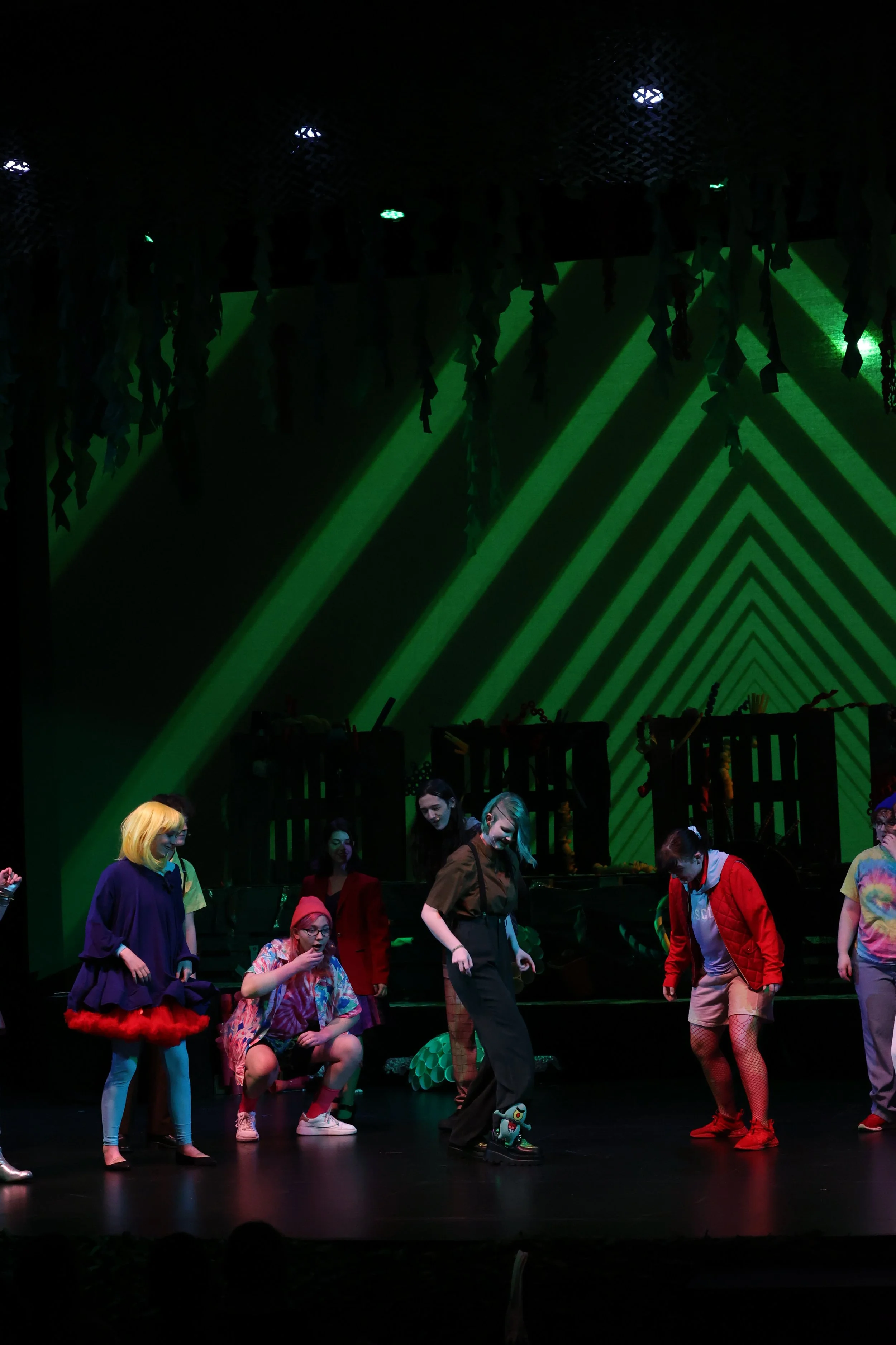 Video background for Plankton number timed to the music for The SpongeBob Musical