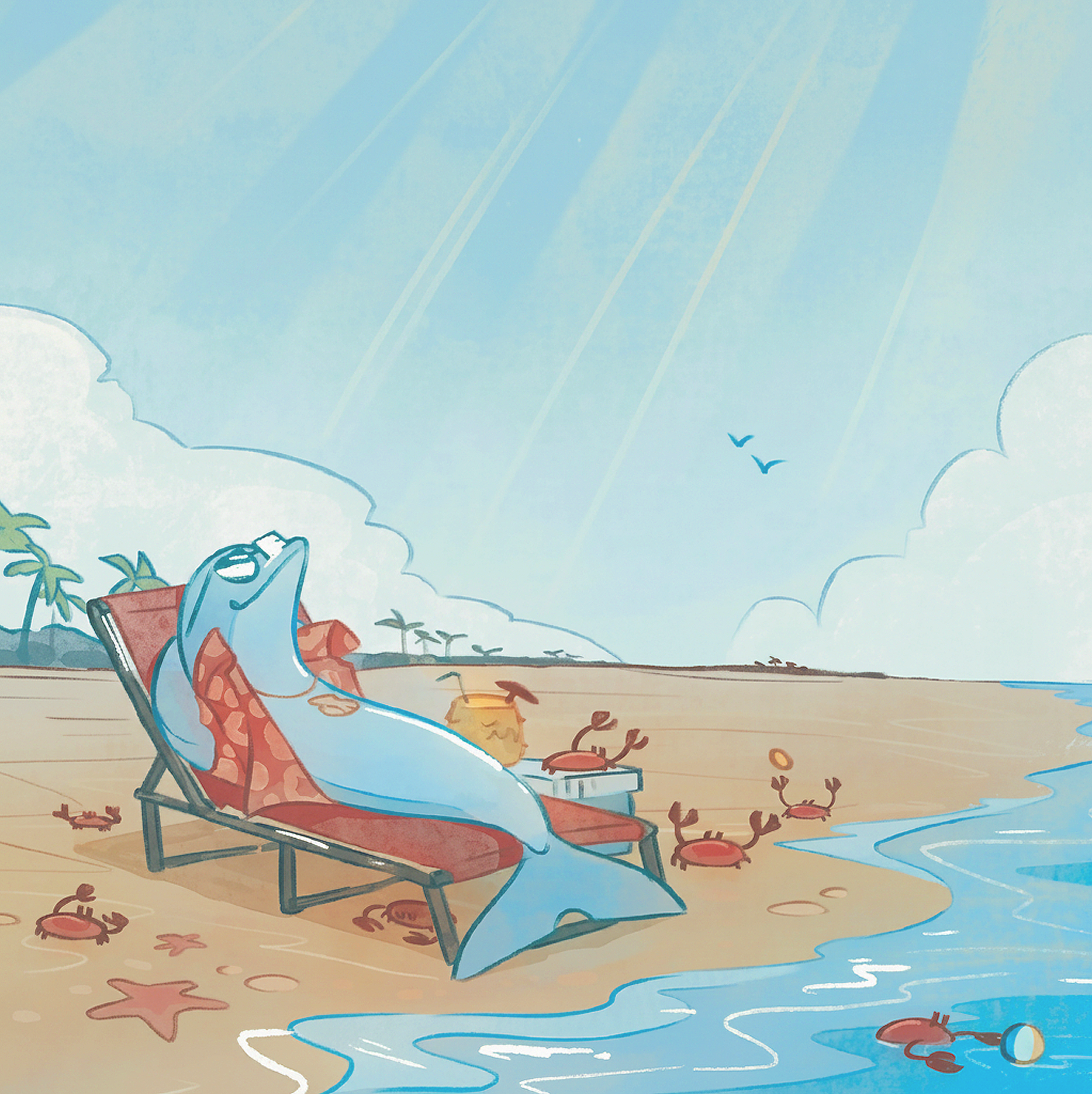 Dolphin Dude on the beach