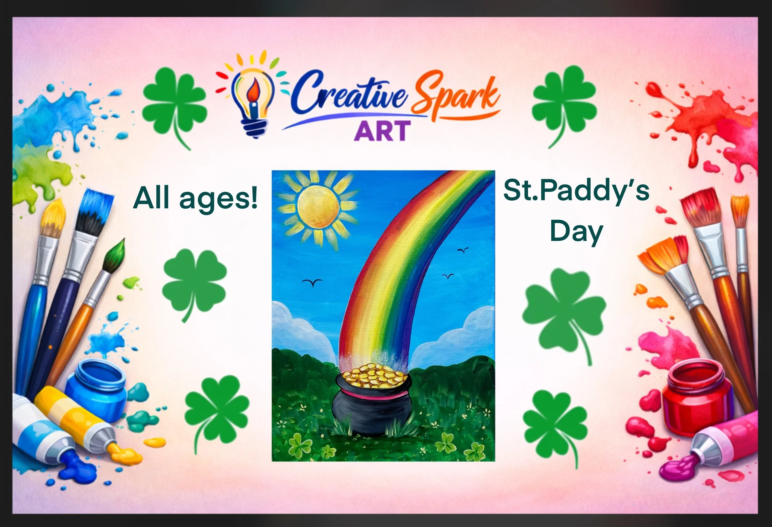 "Pot of Gold" St.Paddy's Day Paint Party